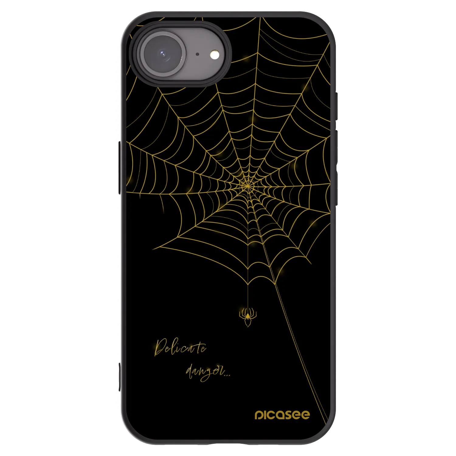 Picasee silikónový čierny obal pre Apple iPhone 17e - Delicate danger