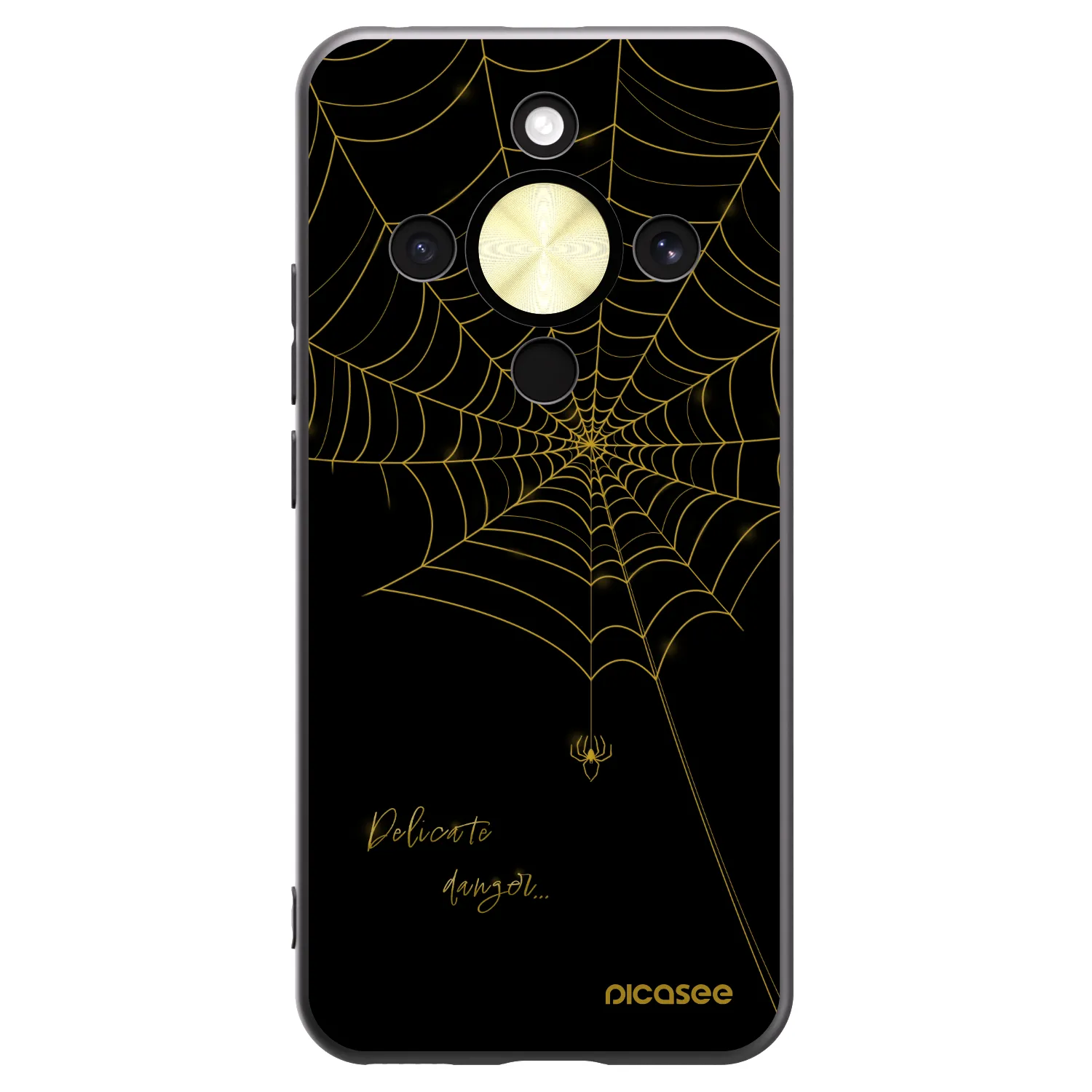 Picasee silikónový čierny obal pre Honor Magic8 Lite 5G - Delicate danger