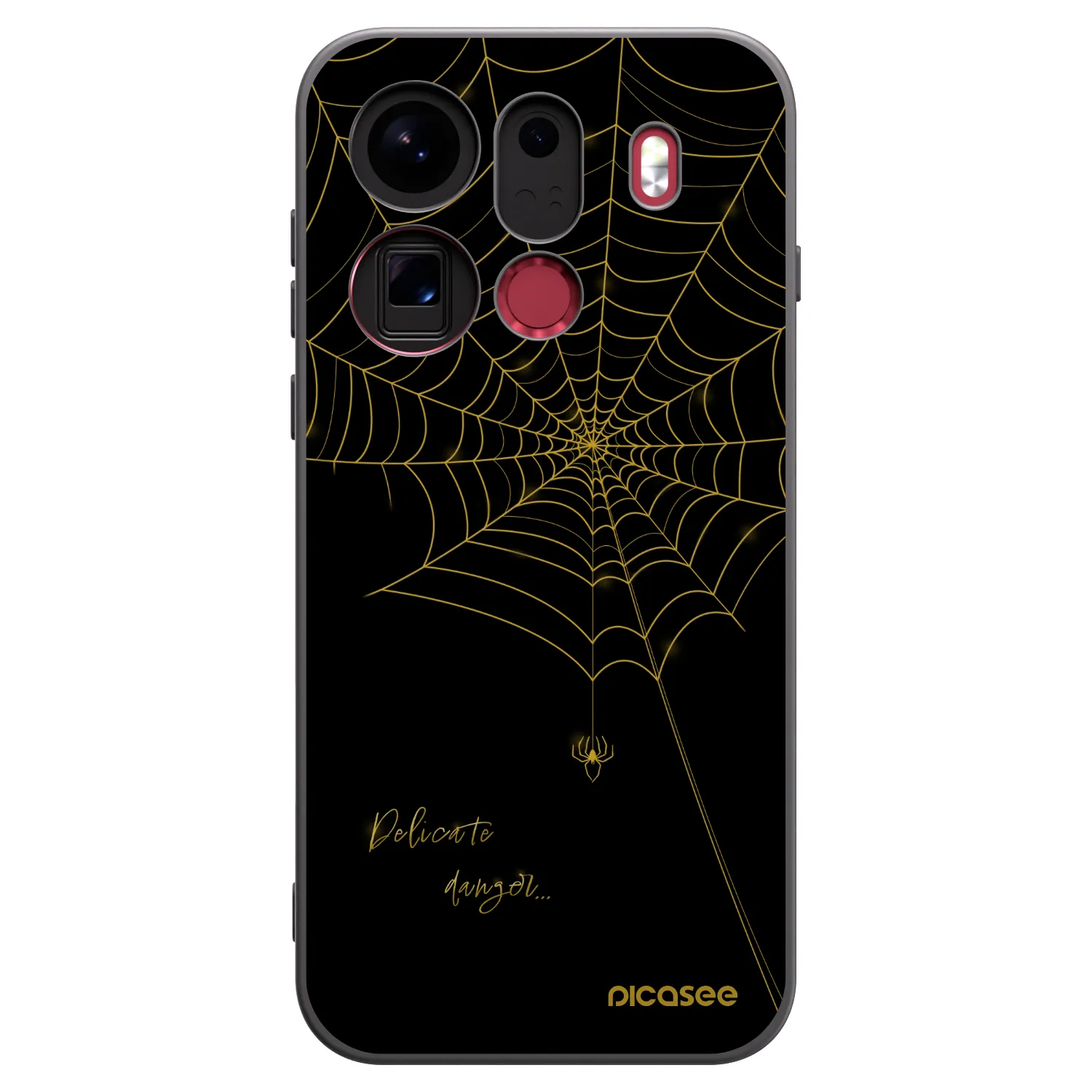 Picasee silikónový čierny obal pre OPPO Find X9 Pro - Delicate danger