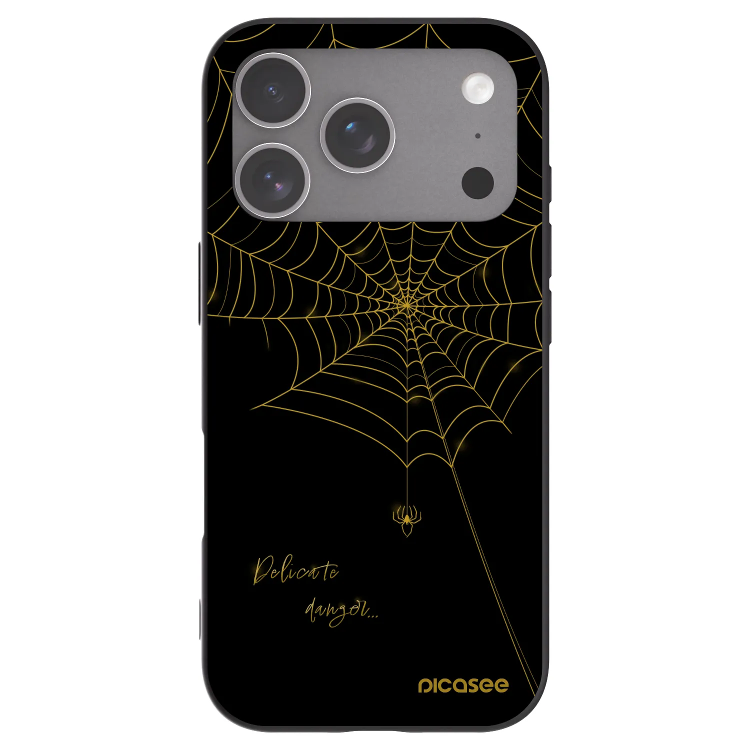 Picasee silikónový čierny obal pre Apple iPhone 18 Pro - Delicate danger