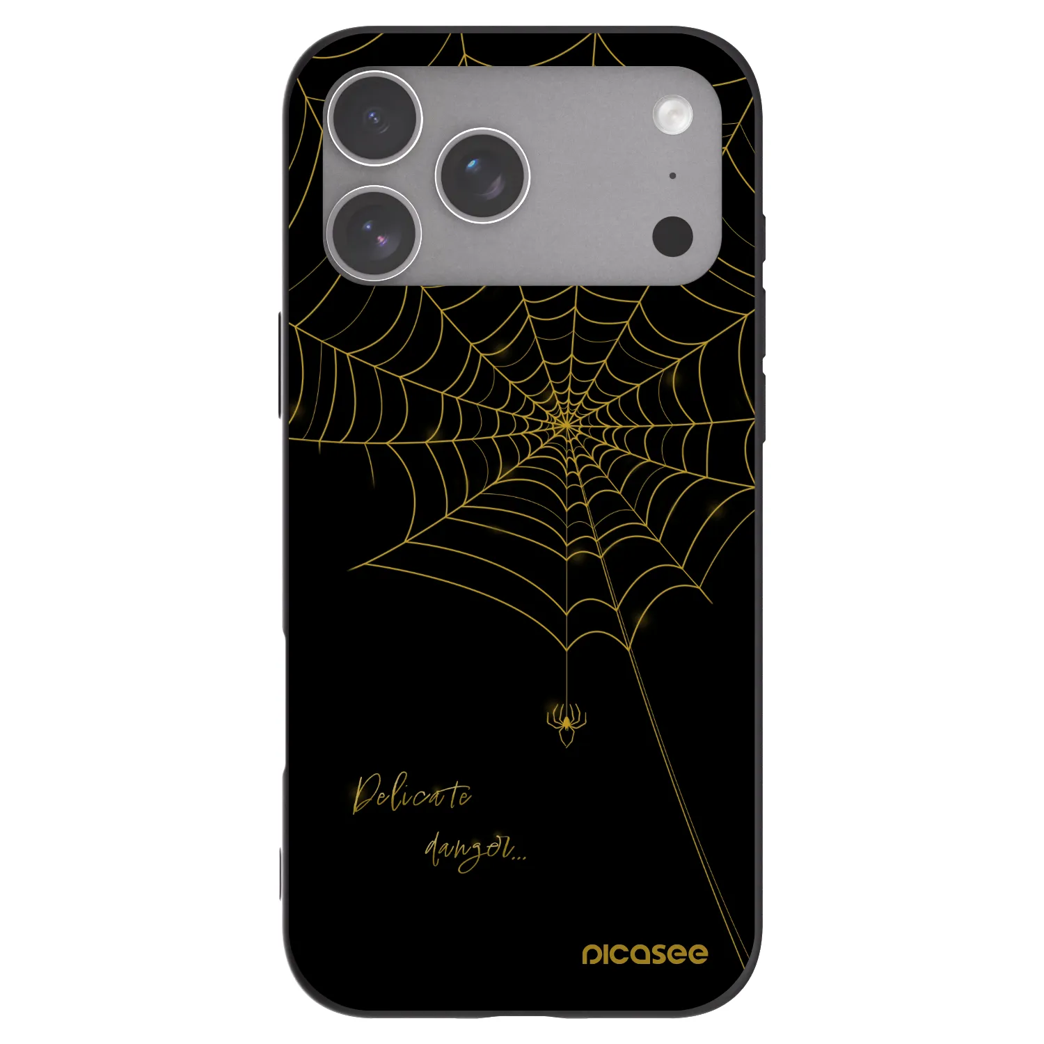 Picasee silikónový čierny obal pre Apple iPhone 18 Pro Max - Delicate danger