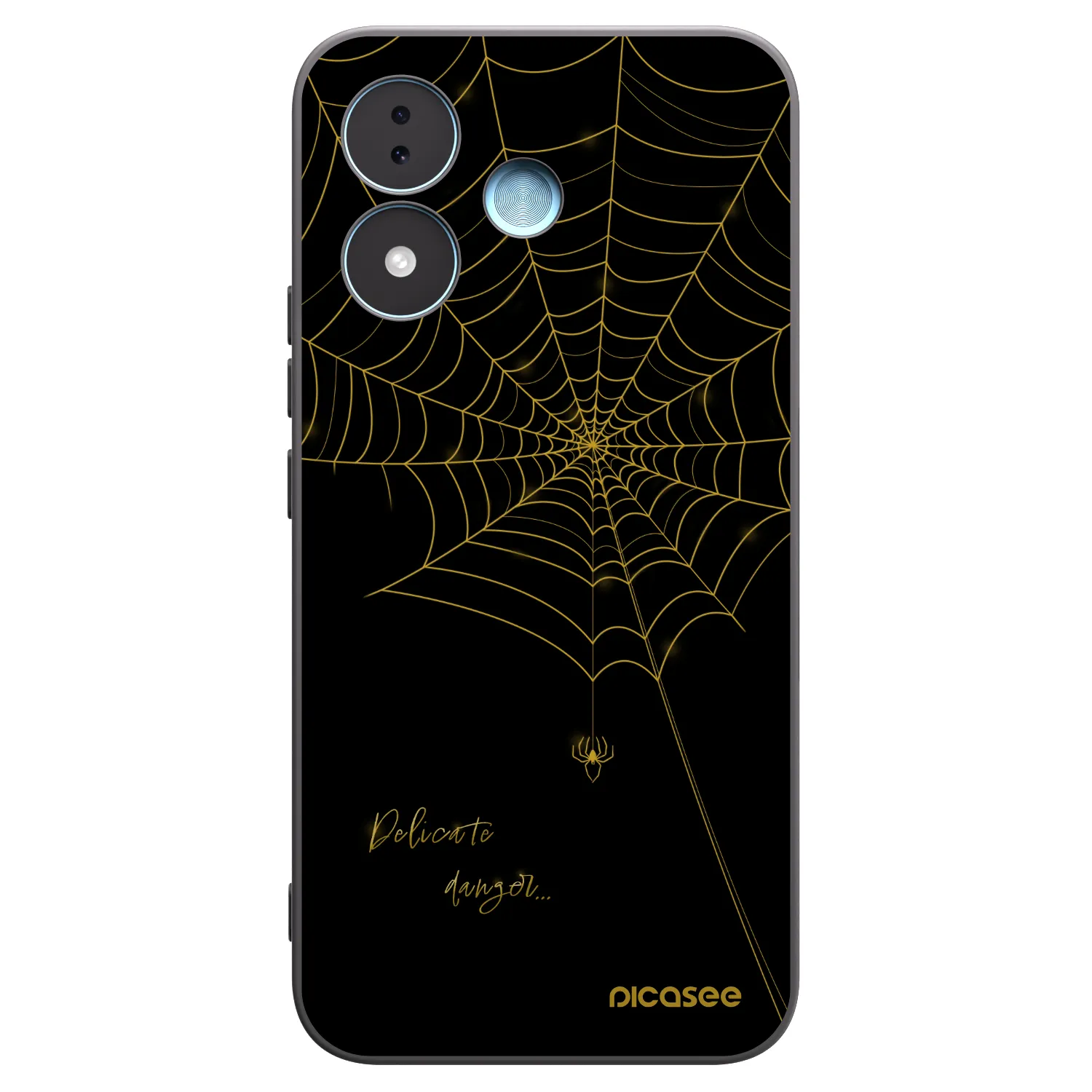 Picasee silikónový čierny obal pre Xiaomi Redmi Note 17 5G - Delicate danger