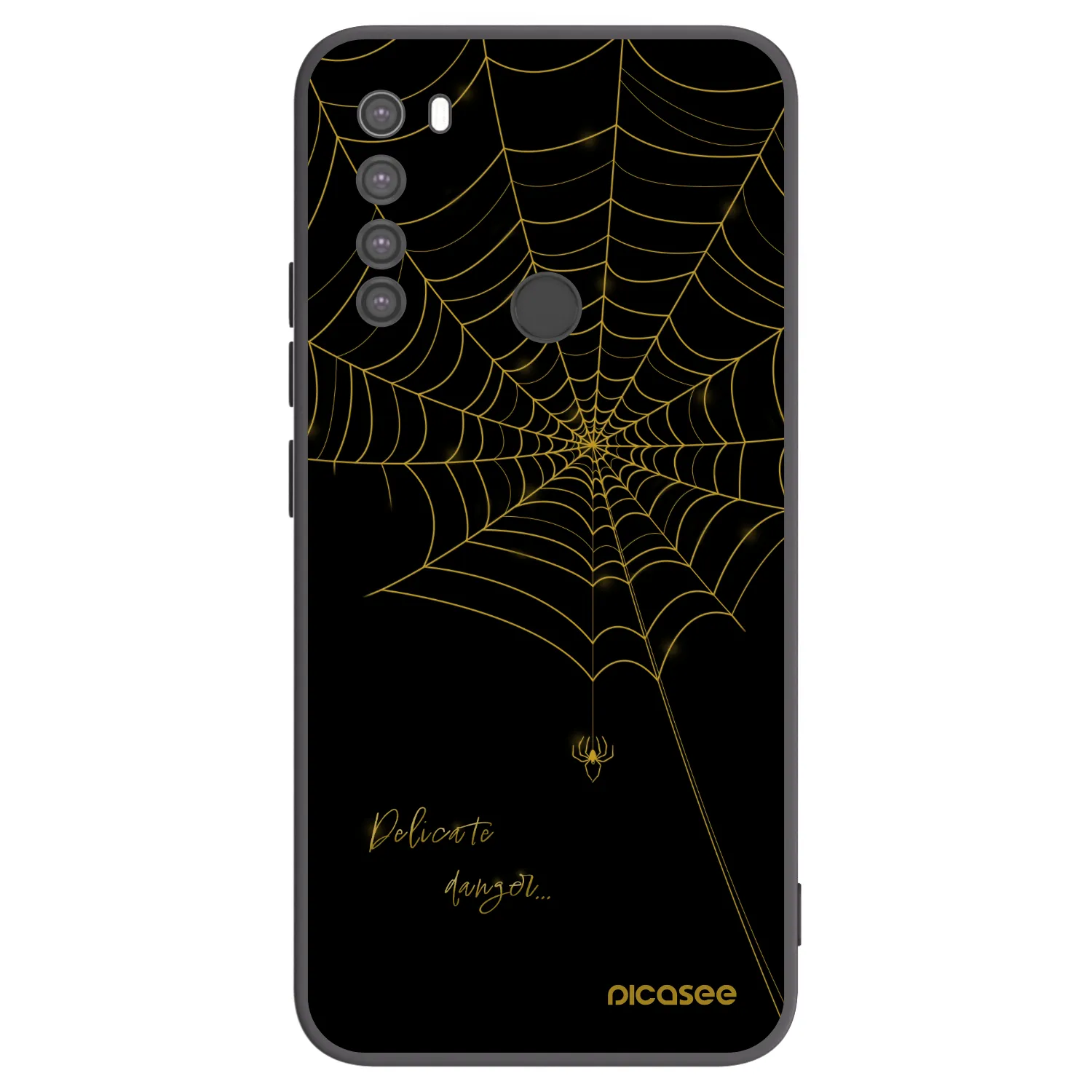Picasee silikónový čierny obal pre Xiaomi Redmi Note 8 - Delicate danger