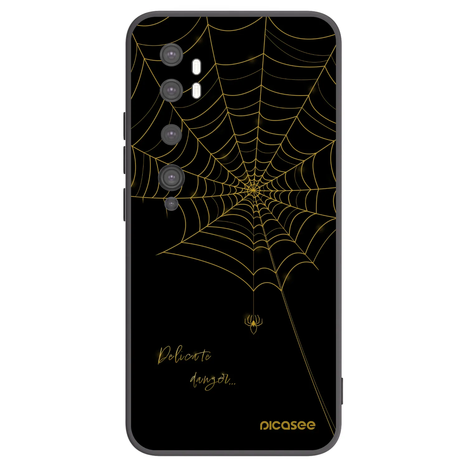 Picasee silikónový čierny obal pre Xiaomi Mi Note 10 (Pro) - Delicate danger