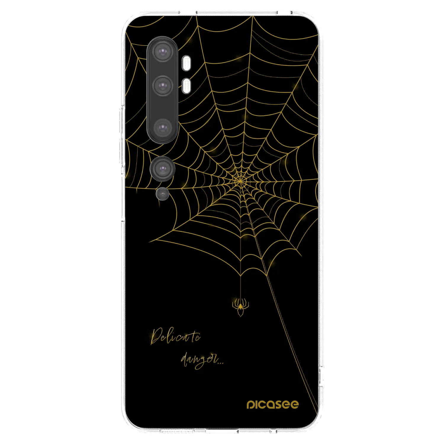 Picasee silikónový prehľadný obal pre Xiaomi Mi Note 10 (Pro) - Delicate danger
