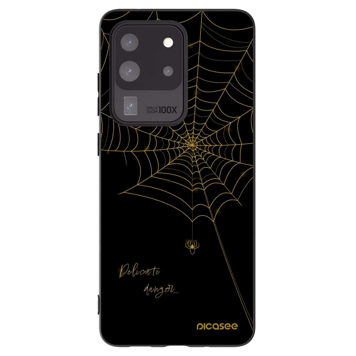 Picasee silikónový čierny obal pre Samsung Galaxy S20 Ultra 5G G988F - Delicate danger