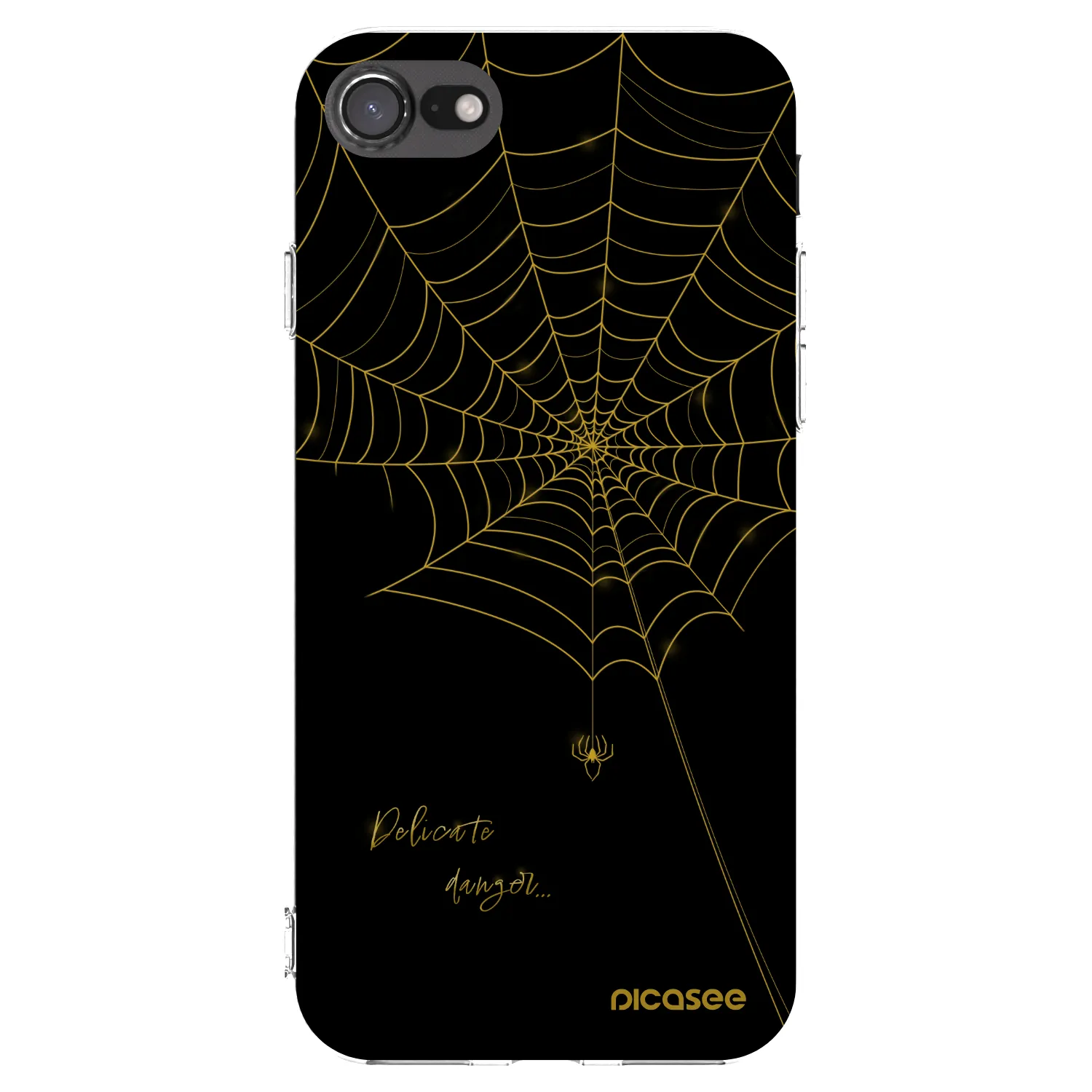 Picasee silikónový prehľadný obal pre Apple iPhone SE 2020 - Delicate danger