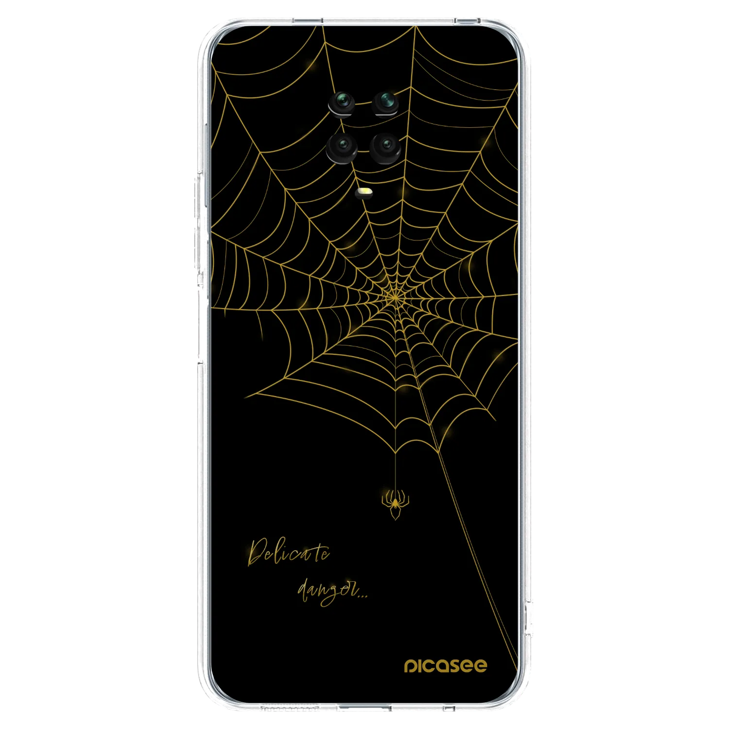 Picasee silikónový prehľadný obal pre Xiaomi Redmi Note 9 Pro - Delicate danger