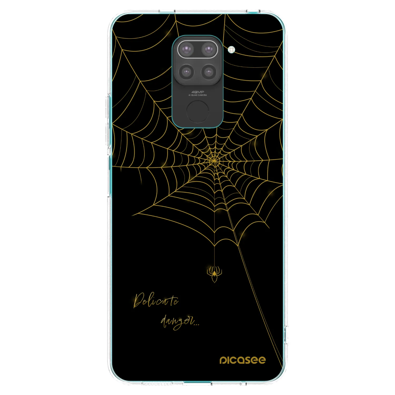 Picasee silikónový čierny obal pre Xiaomi Redmi Note 9 - Delicate danger