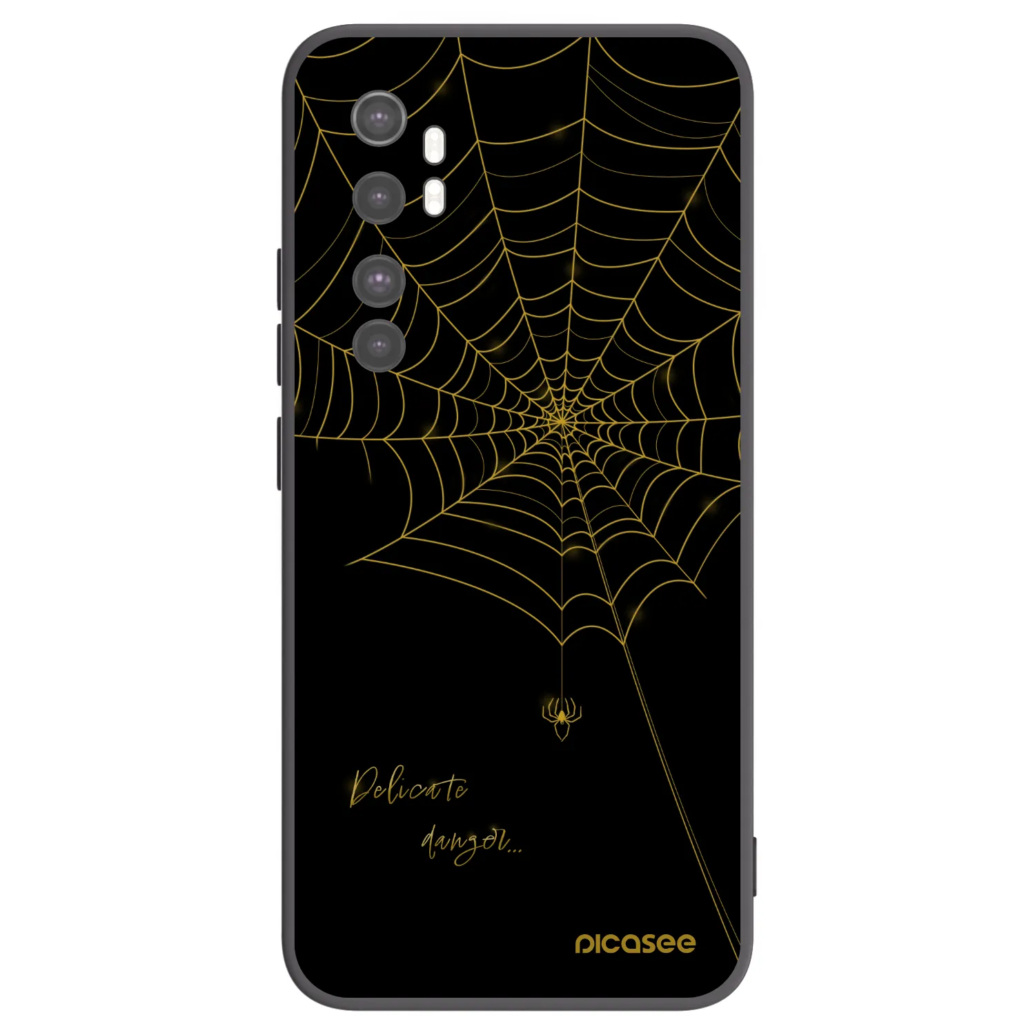 Picasee silikónový čierny obal pre Xiaomi Mi Note 10 Lite - Delicate danger