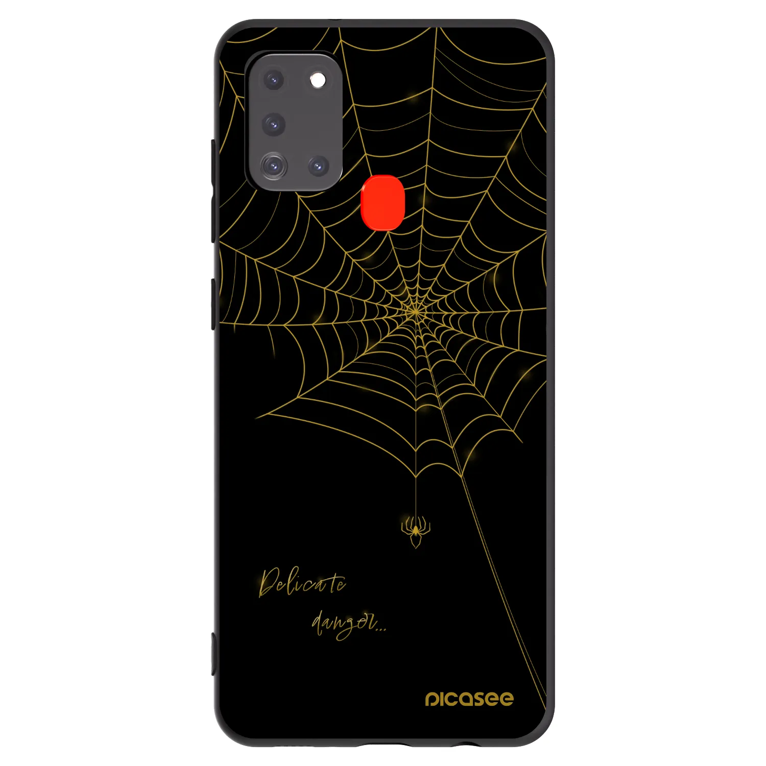 Picasee silikónový čierny obal pre Samsung Galaxy A21s - Delicate danger