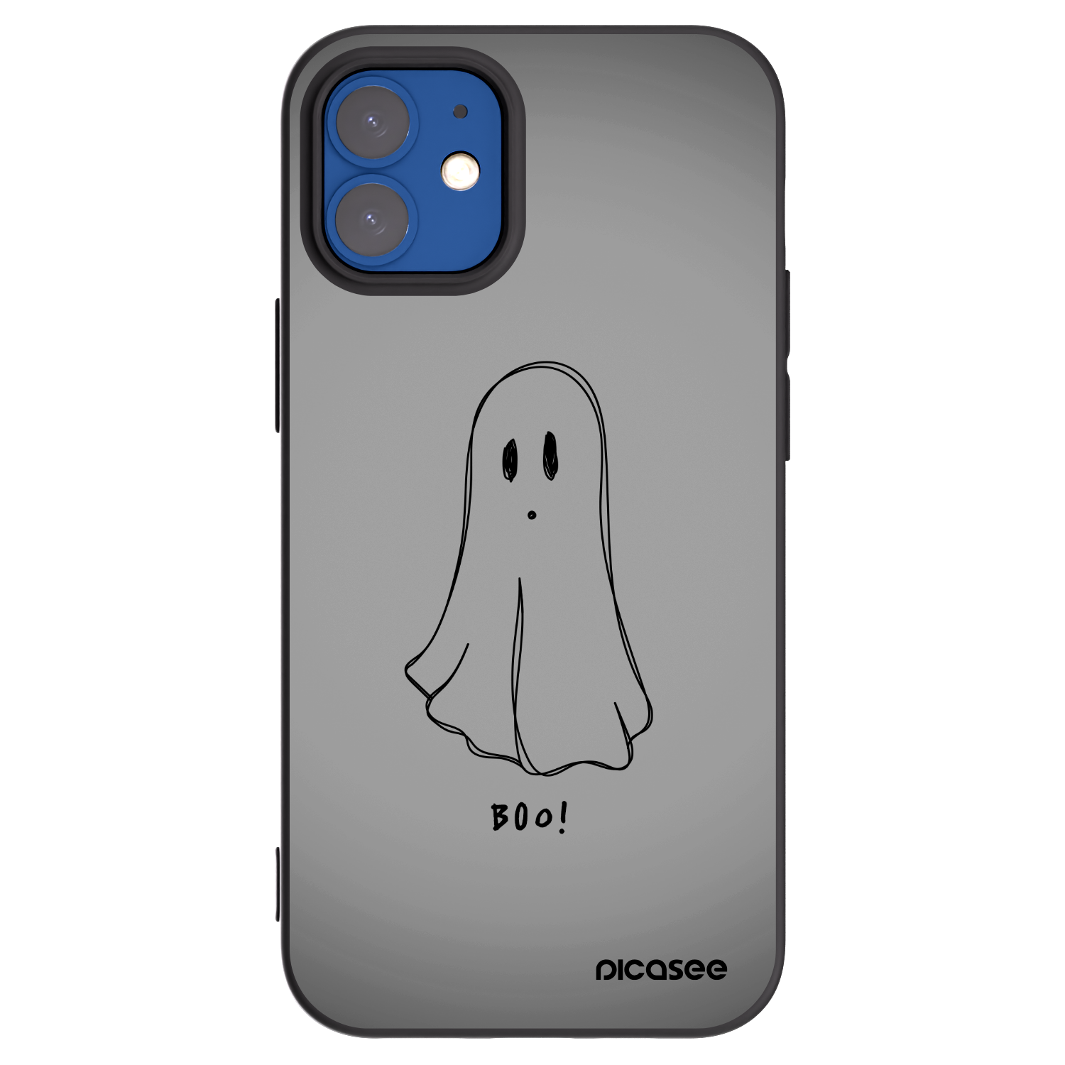 Picasee silikónový čierny obal pre Apple iPhone 12 mini - Ghost