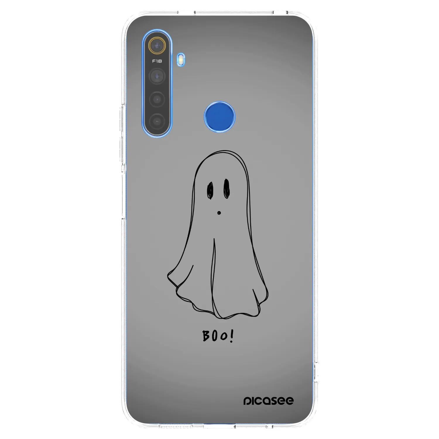 Picasee silikónový prehľadný obal pre Realme 5 - Ghost