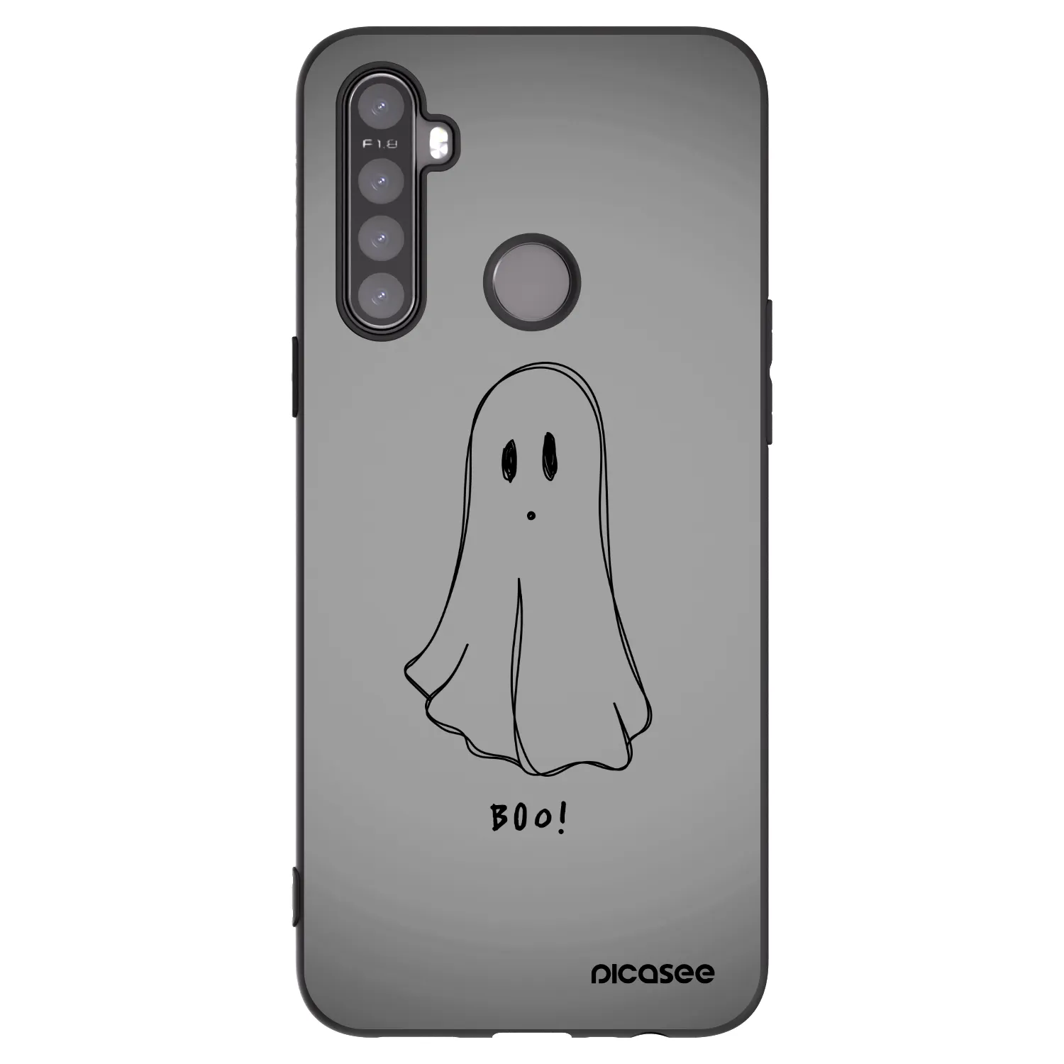 Picasee silikónový čierny obal pre Realme 5 - Ghost