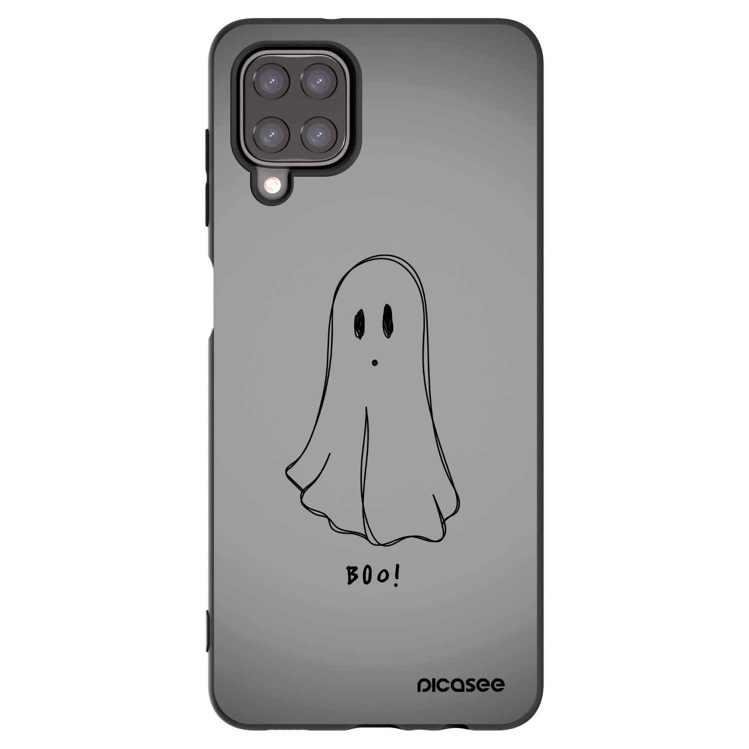 Picasee silikónový čierny obal pre Samsung Galaxy A12 A125F - Ghost