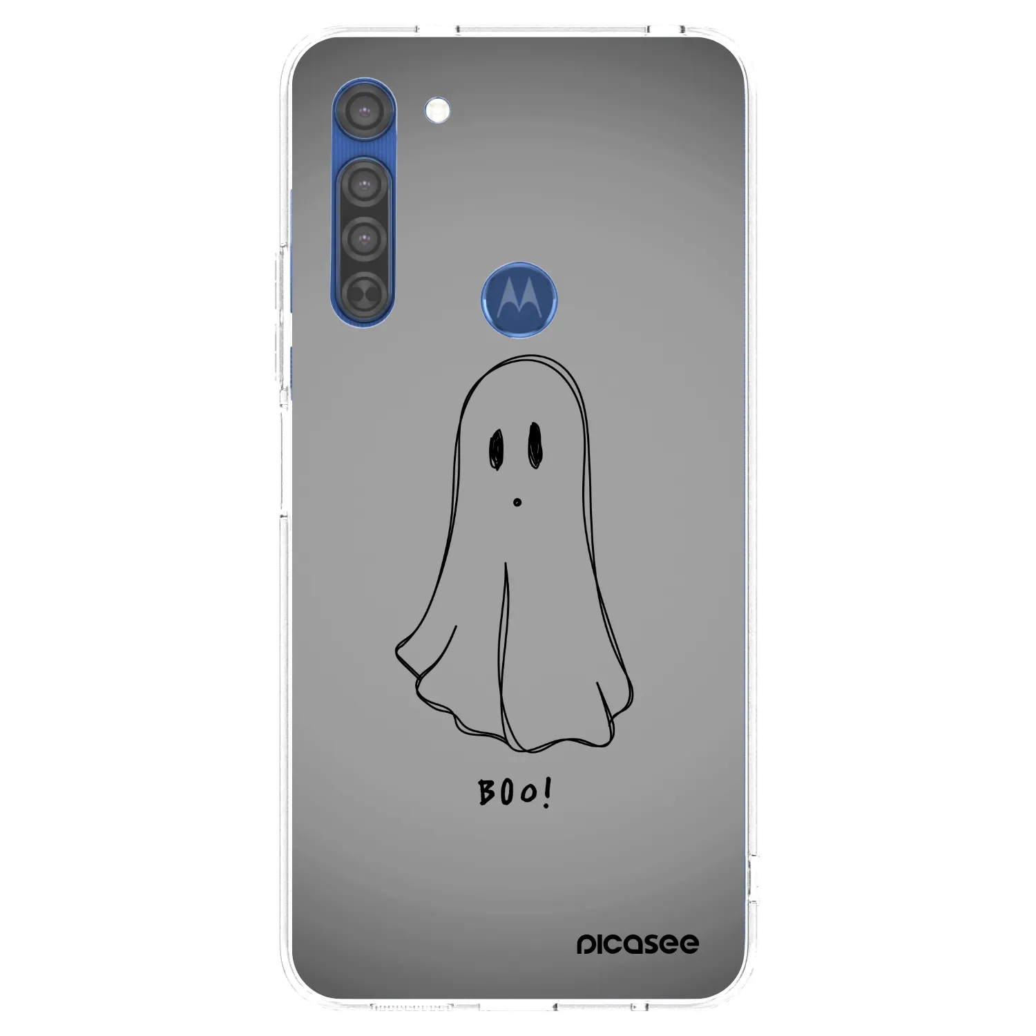 Picasee silikónový prehľadný obal pre Motorola Moto G8 - Ghost