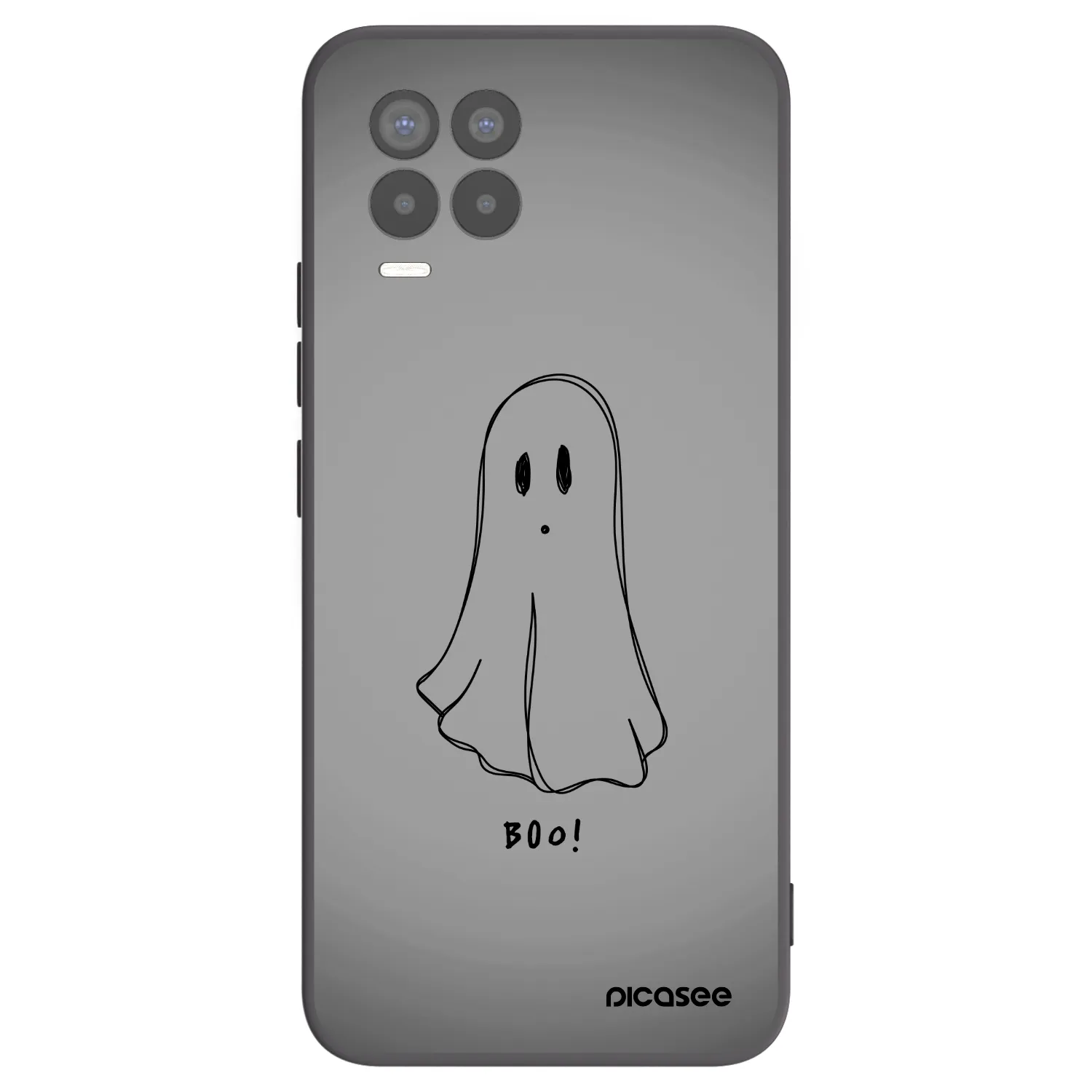 Picasee silikónový čierny obal pre Realme 8 Pro - Ghost