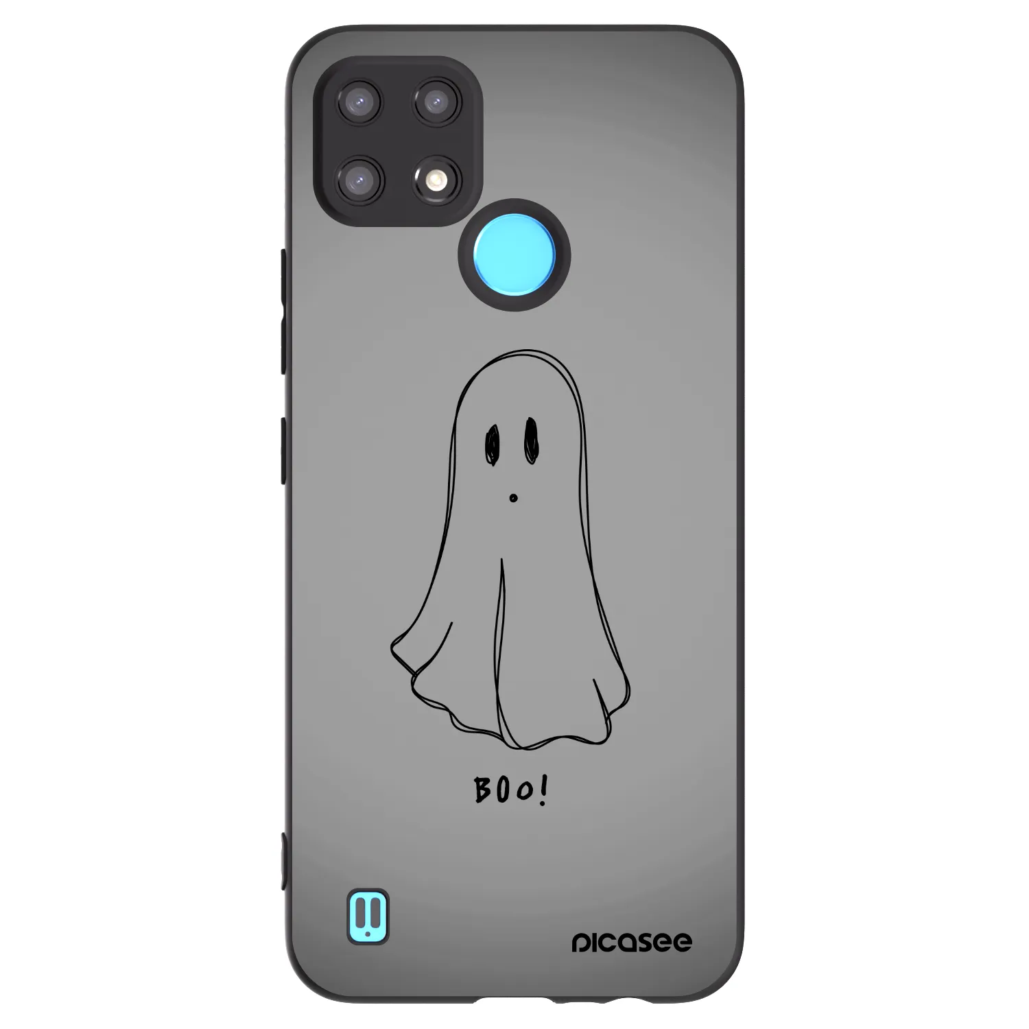Picasee silikónový čierny obal pre Realme C21 - Ghost