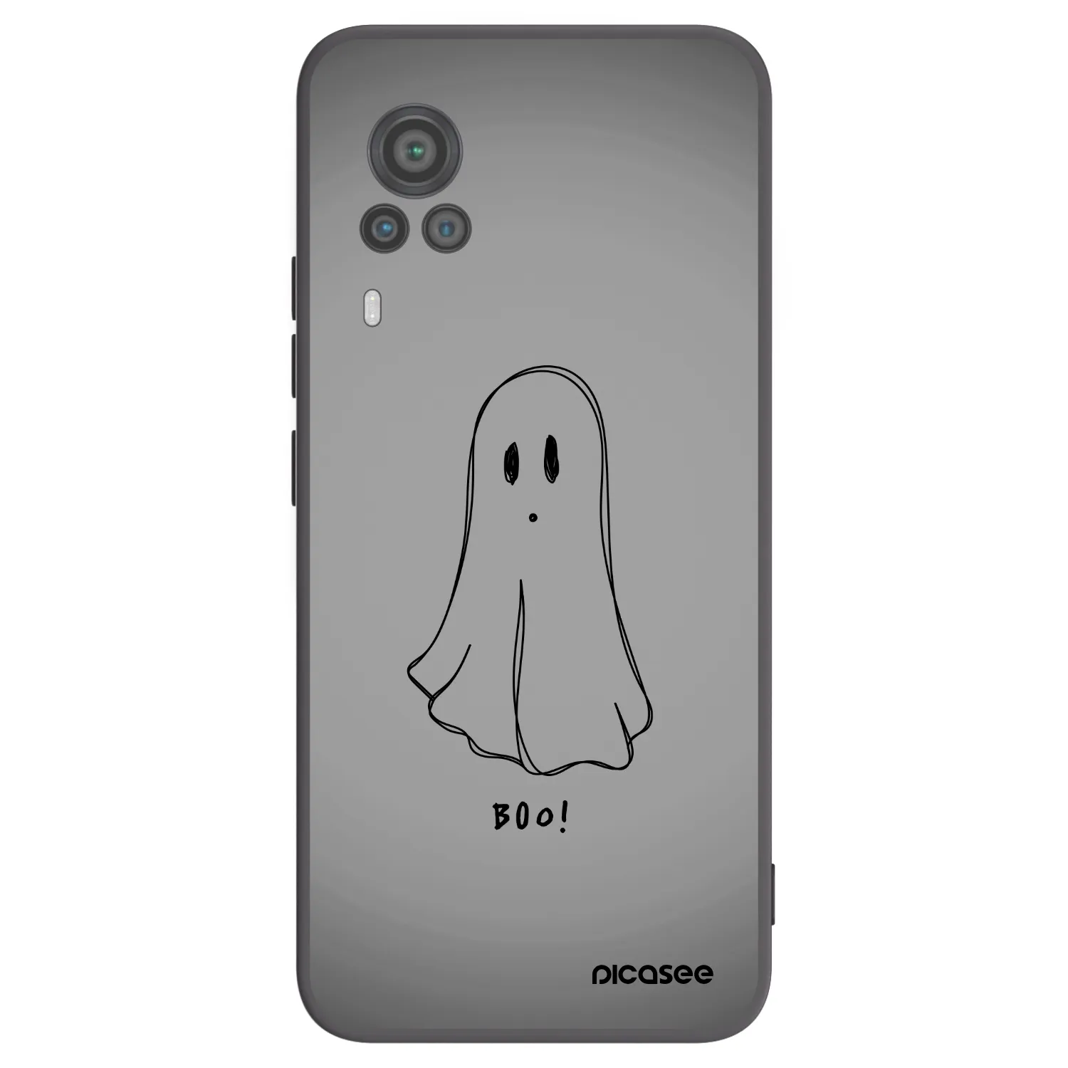 Picasee silikónový čierny obal pre Vivo X60 Pro 5G - Ghost