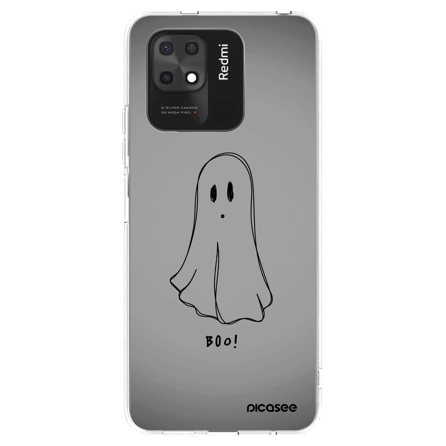 Picasee silikónový prehľadný obal pre Xiaomi Redmi 10C - Ghost