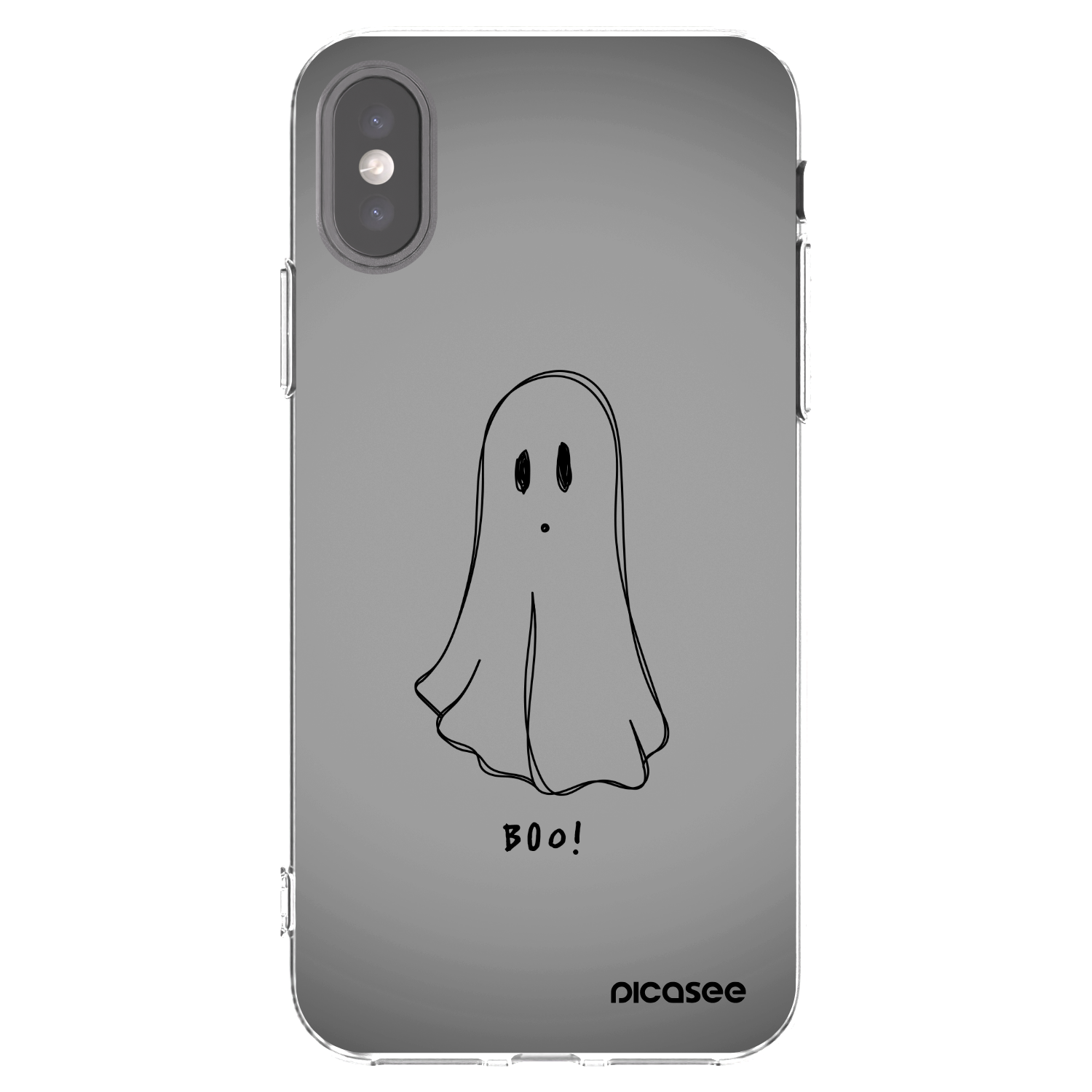 Picasee silikónový prehľadný obal pre Apple iPhone X/XS - Ghost