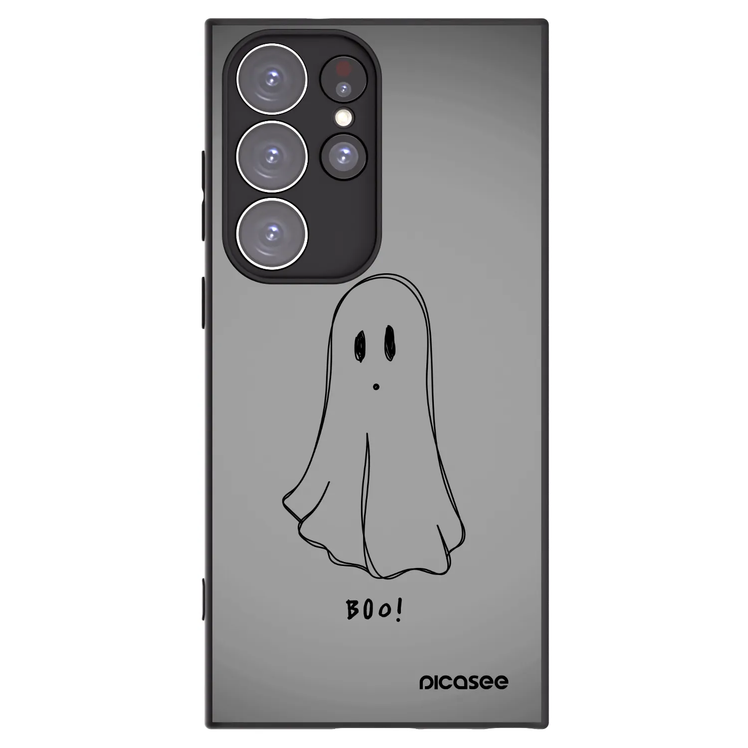 Picasee silikónový čierny obal pre Samsung Galaxy S23 Ultra 5G - Ghost