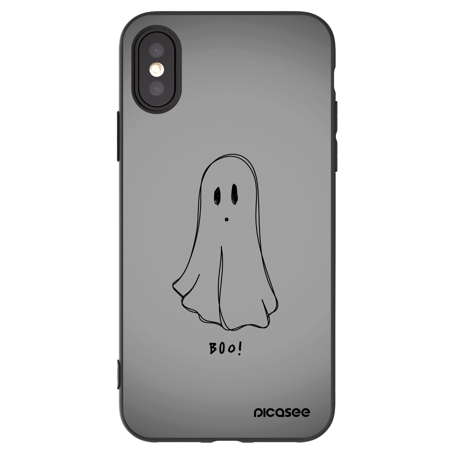 Picasee silikónový čierny obal pre Apple iPhone X/XS - Ghost