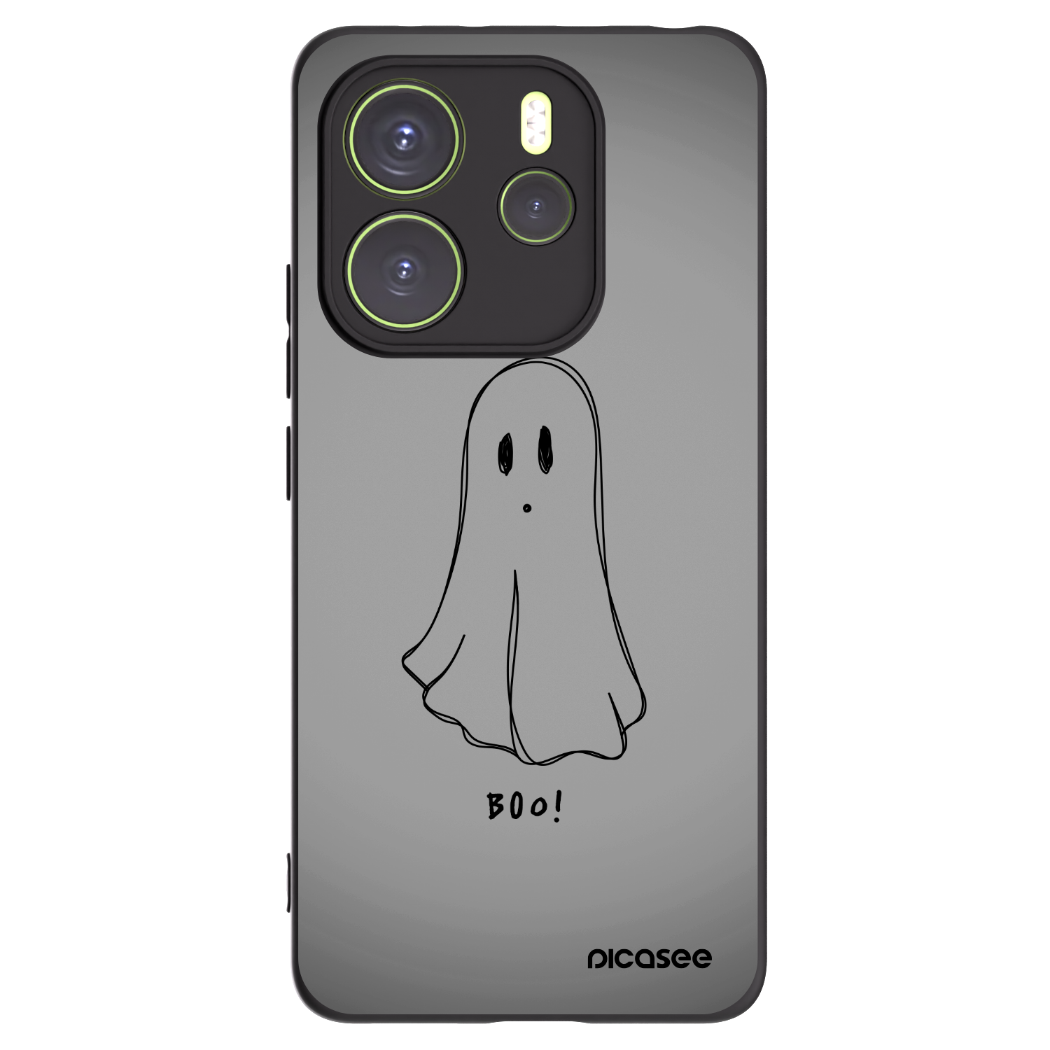Picasee silikónový čierny obal pre Xiaomi Redmi Note 14 4G - Ghost