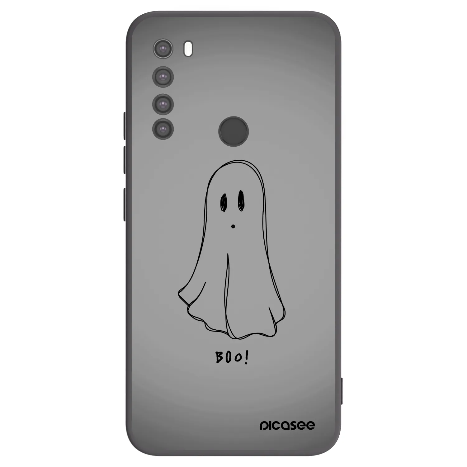 Picasee silikónový čierny obal pre Xiaomi Redmi Note 8 - Ghost