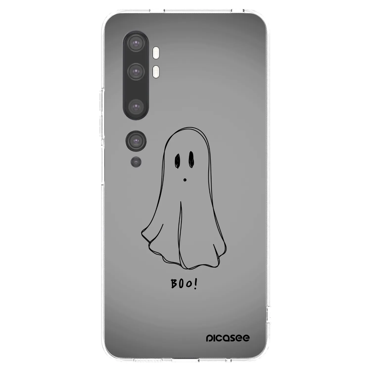 Picasee silikónový prehľadný obal pre Xiaomi Mi Note 10 (Pro) - Ghost