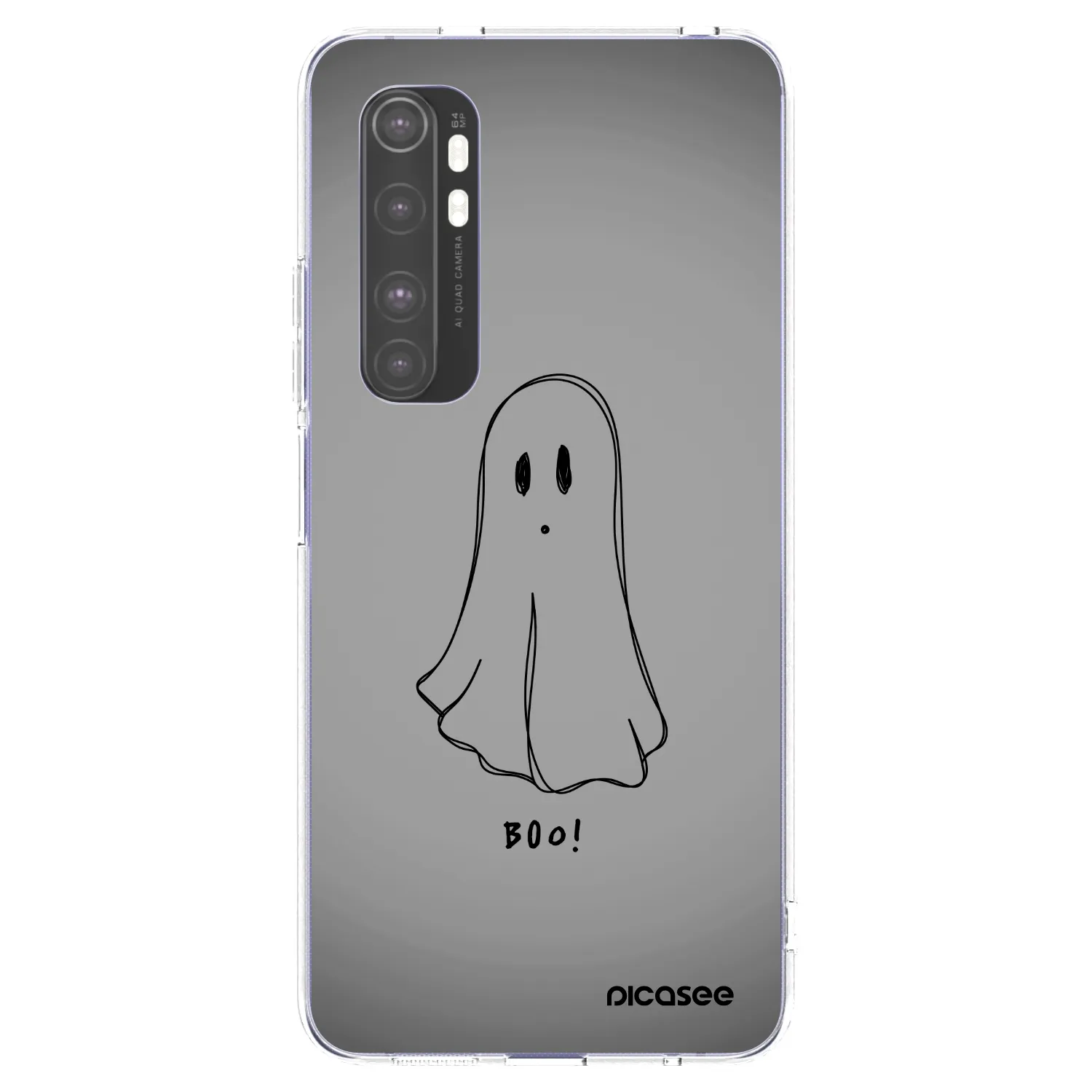 Picasee silikónový prehľadný obal pre Xiaomi Mi Note 10 Lite - Ghost