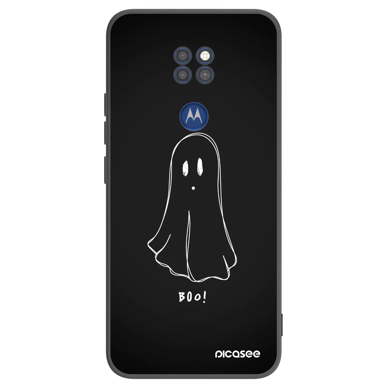 Picasee silikónový čierny obal pre Motorola Moto G9 Play - Ghost 2
