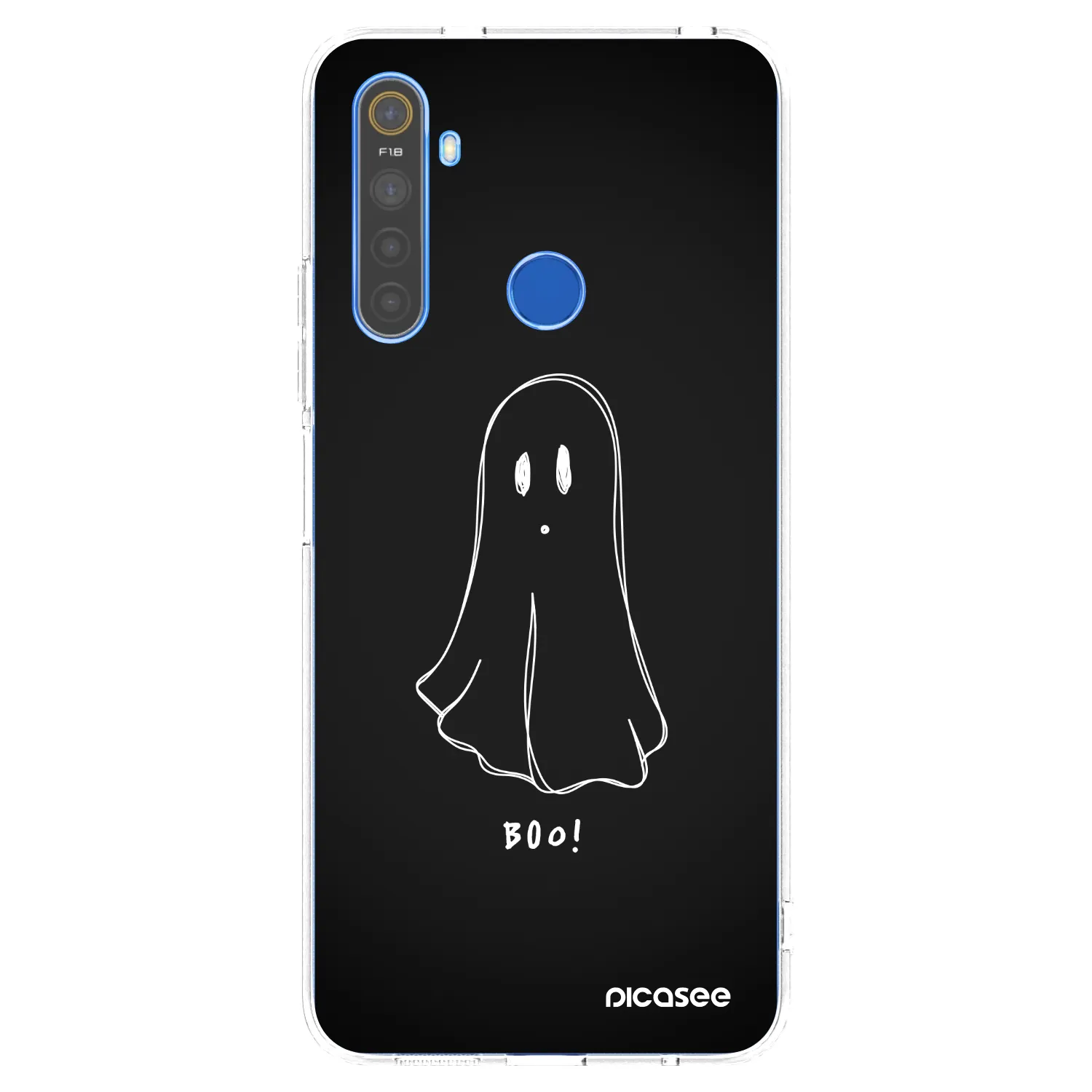 Picasee silikónový prehľadný obal pre Realme 5 - Ghost 2