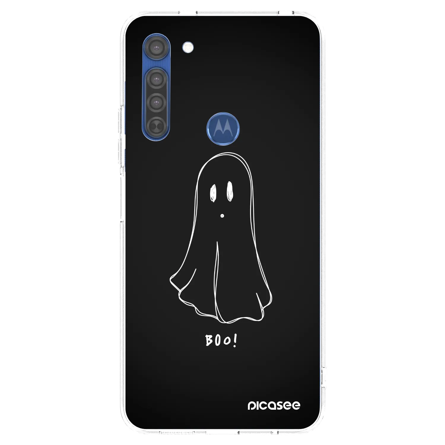 Picasee silikónový prehľadný obal pre Motorola Moto G8 - Ghost 2