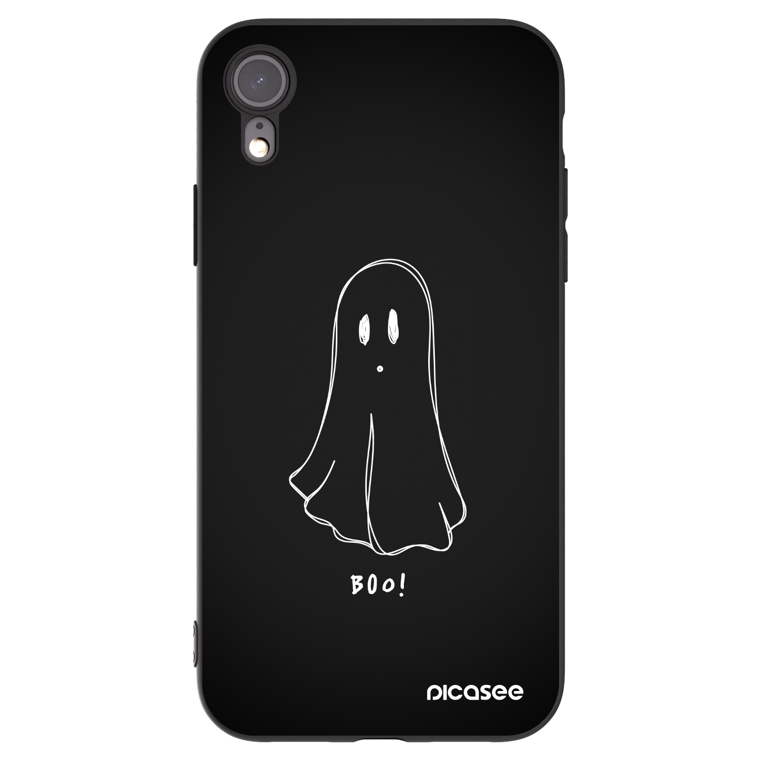 Picasee silikónový čierny obal pre Apple iPhone XR - Ghost 2