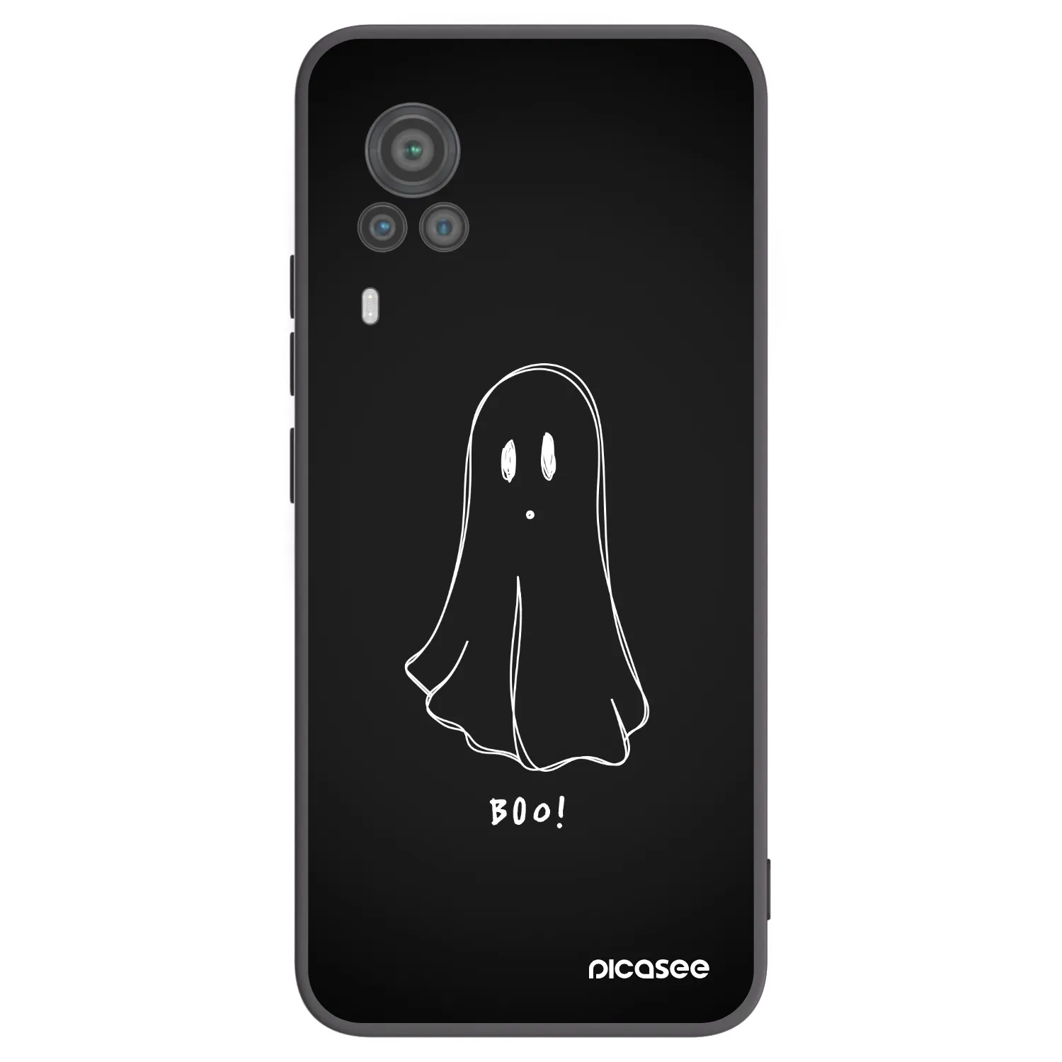 Picasee silikónový čierny obal pre Vivo X60 Pro 5G - Ghost 2