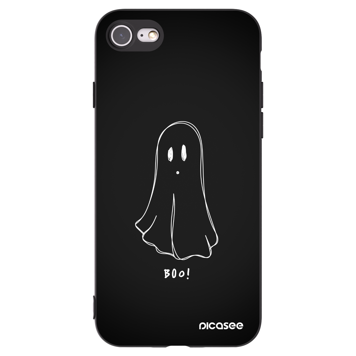 Picasee silikónový čierny obal pre Apple iPhone SE 2022 - Ghost 2
