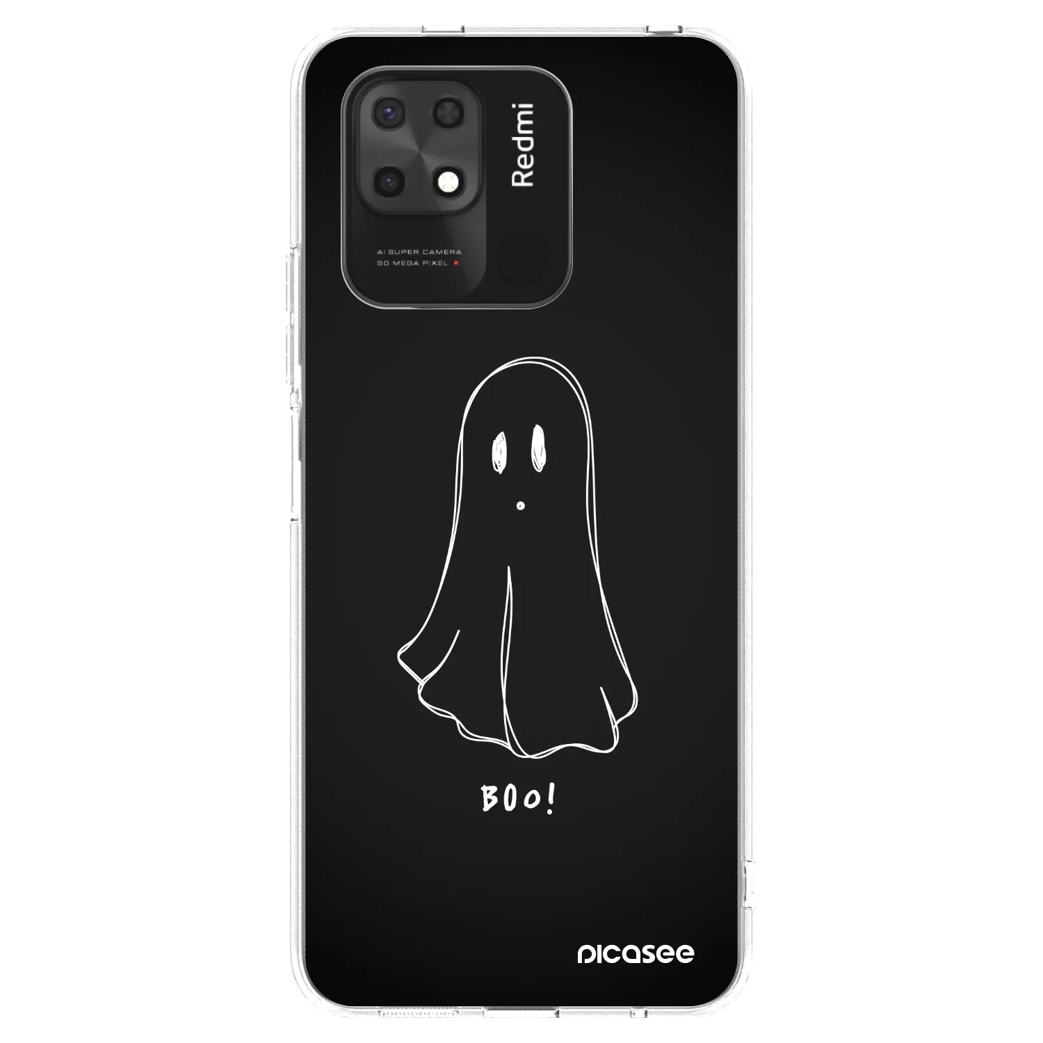 Picasee silikónový prehľadný obal pre Xiaomi Redmi 10C - Ghost 2