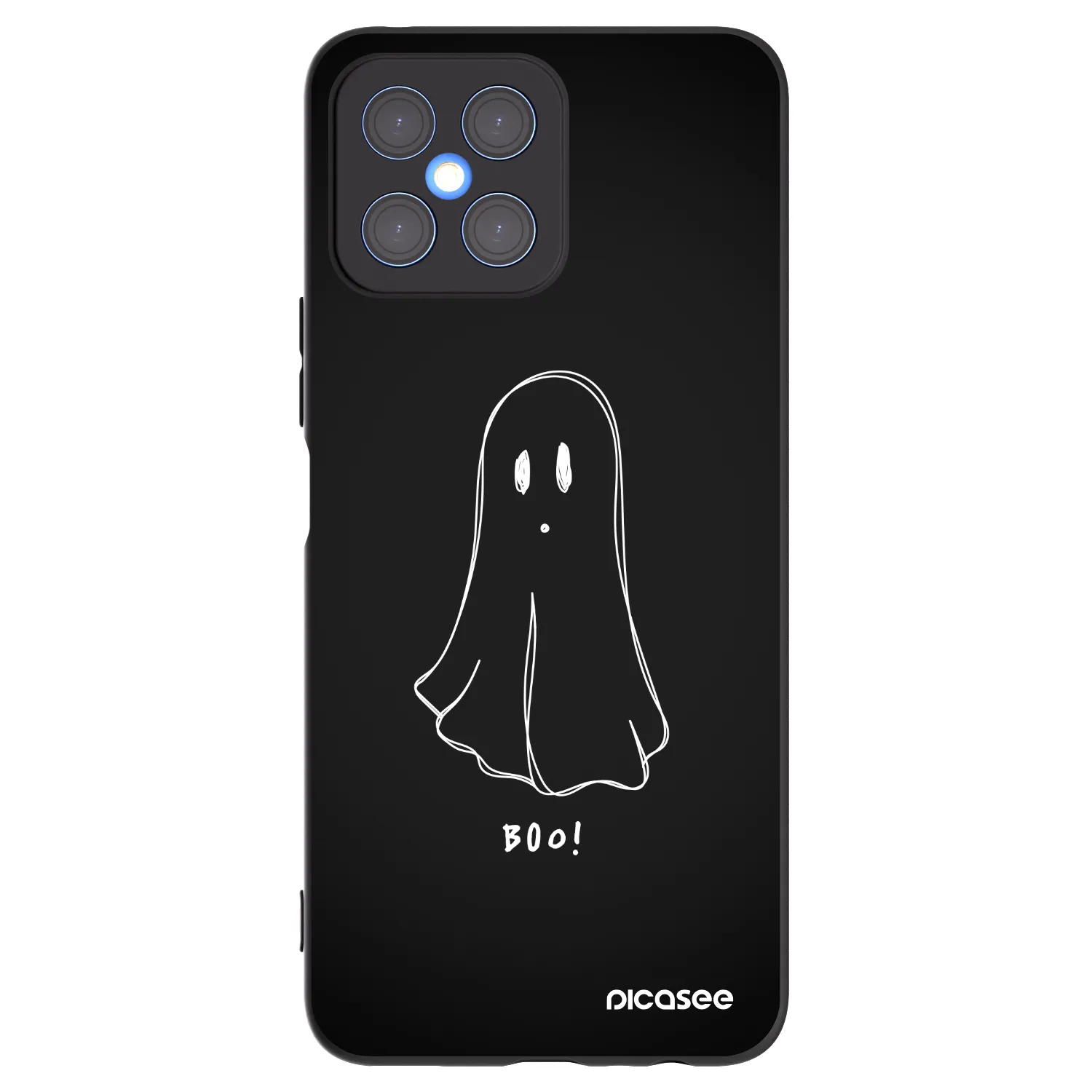 Picasee silikónový čierny obal pre Honor X8 4G - Ghost 2