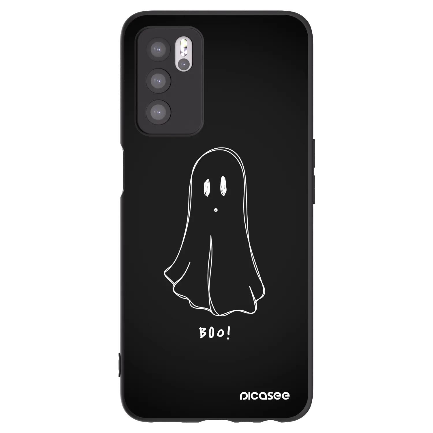 Picasee silikónový čierny obal pre OPPO A16s - Ghost 2