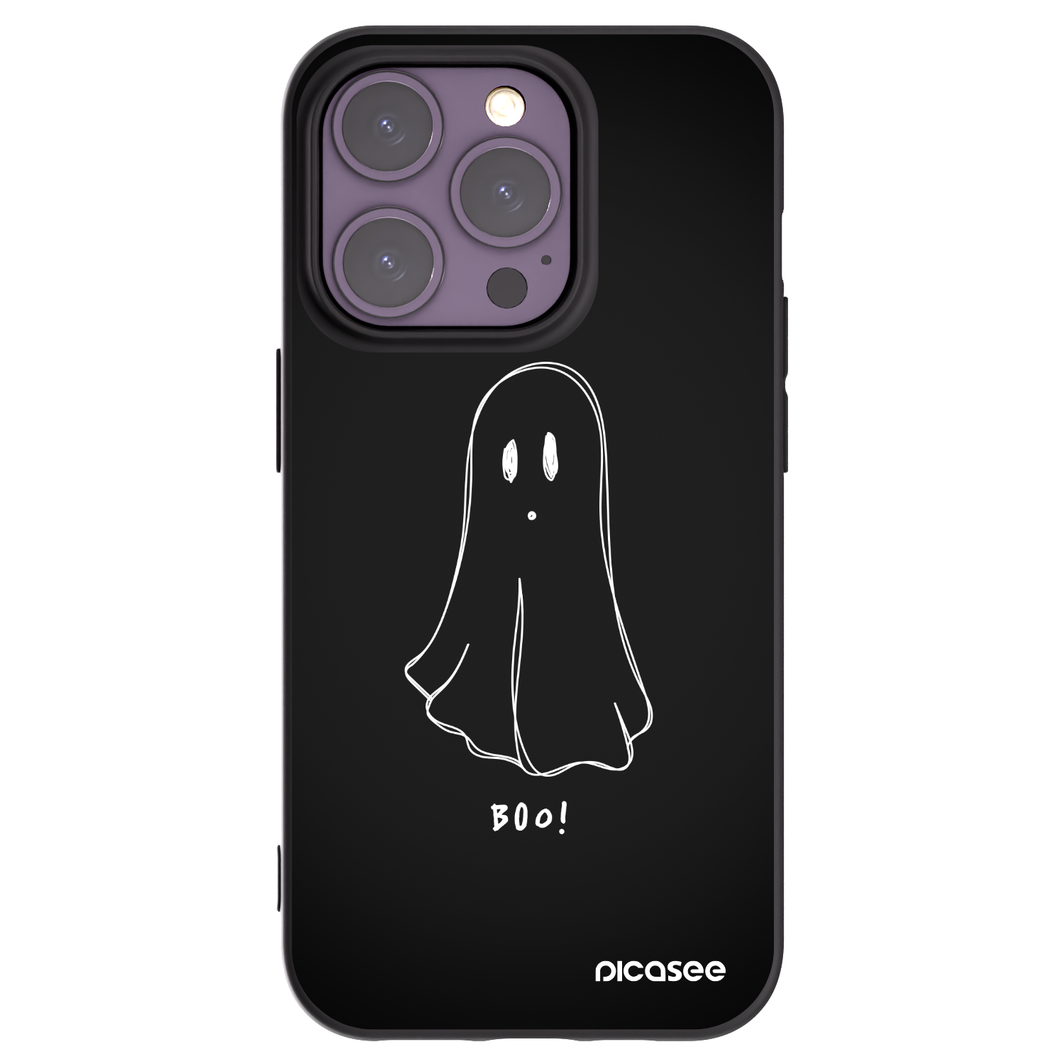 Picasee silikónový čierny obal pre Apple iPhone 14 Pro - Ghost 2