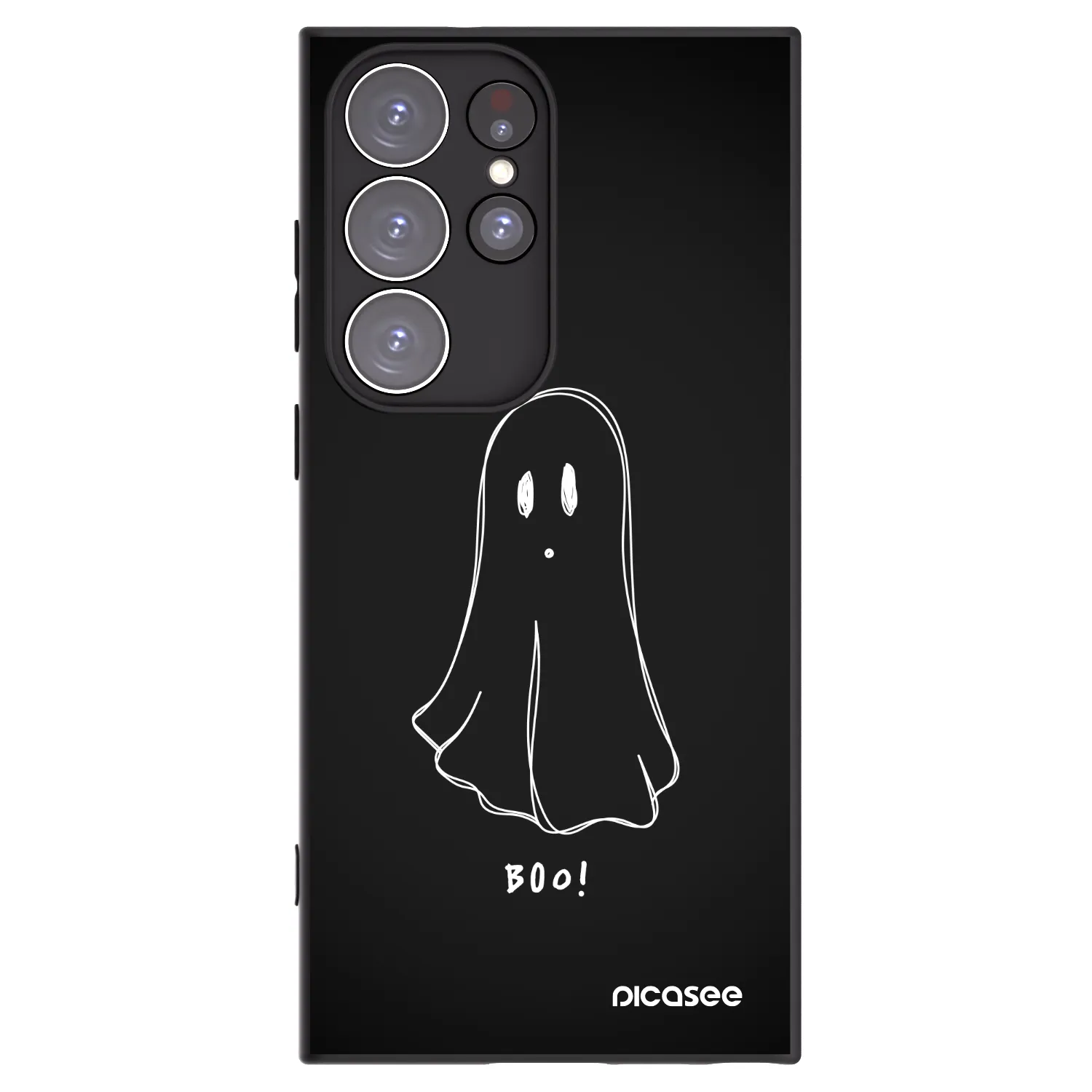 Picasee silikónový čierny obal pre Samsung Galaxy S23 Ultra 5G - Ghost 2