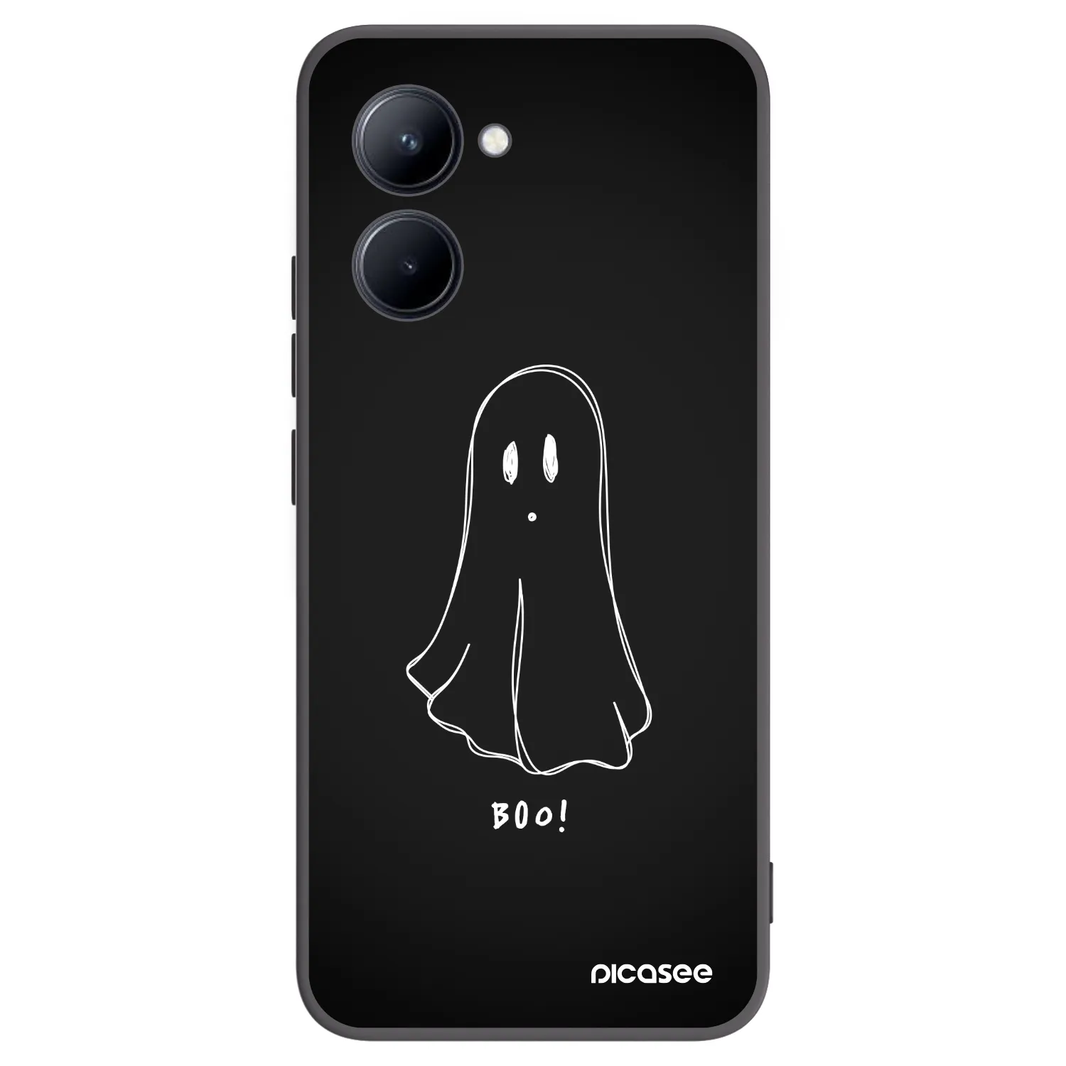 Picasee silikónový čierny obal pre Realme C33 (2023) - Ghost 2