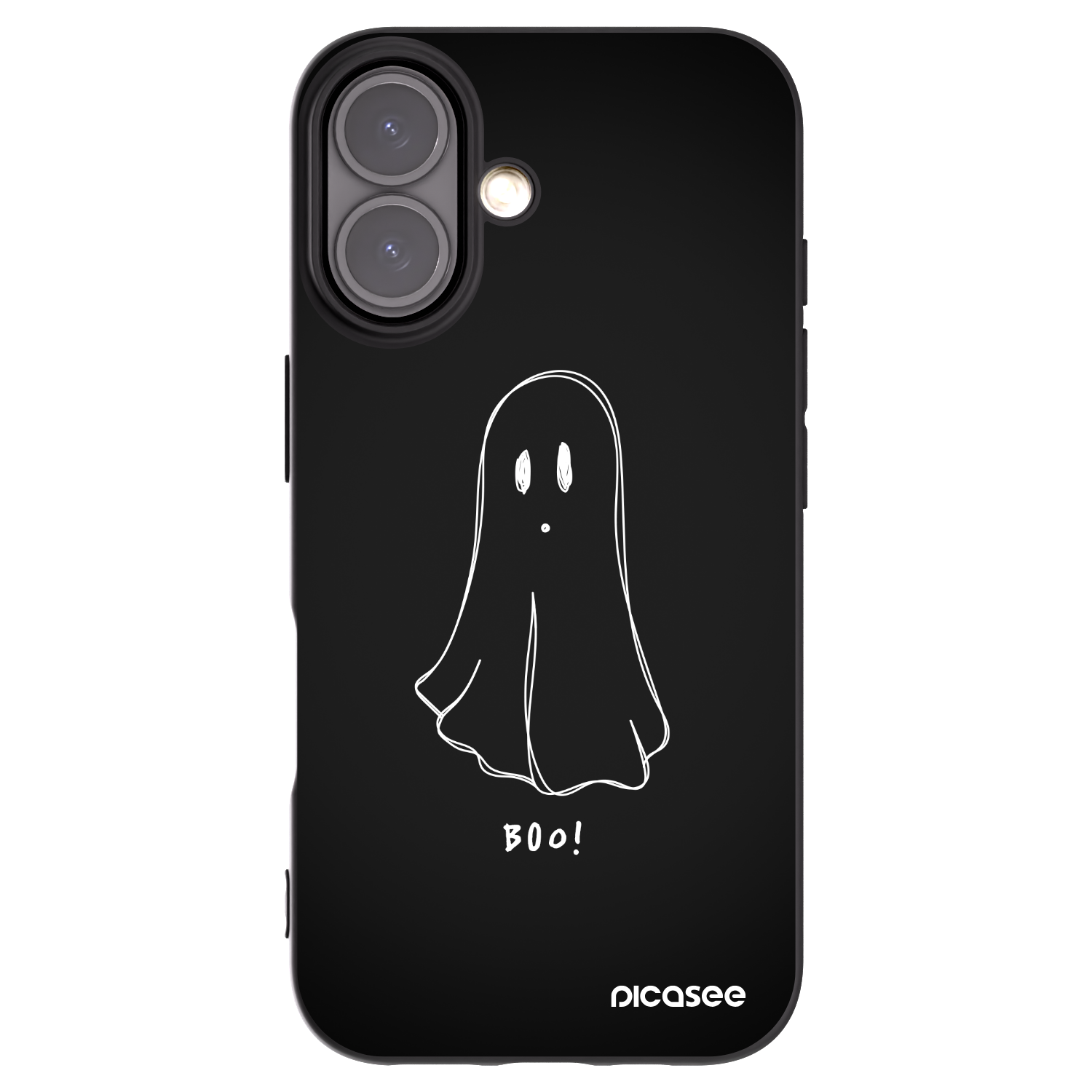 Picasee silikónový čierny obal pre Apple iPhone 16 - Ghost 2