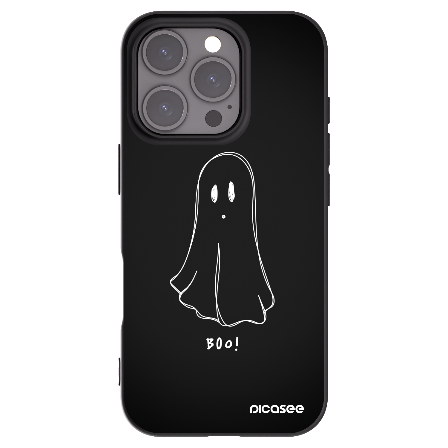 Picasee silikónový čierny obal pre Apple iPhone 16 Pro - Ghost 2