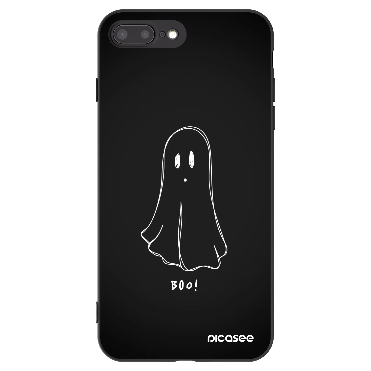 Picasee silikónový čierny obal pre Apple iPhone 7 Plus - Ghost 2