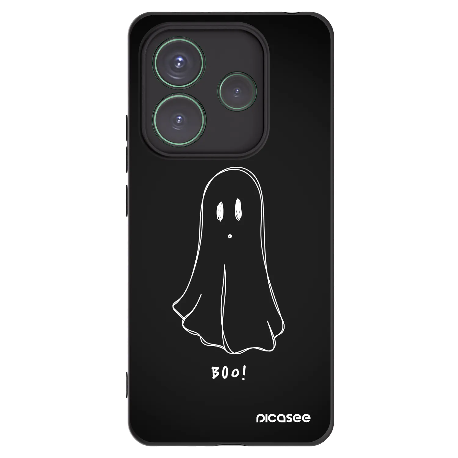 Picasee silikónový čierny obal pre Xiaomi Redmi Note 14 5G - Ghost 2