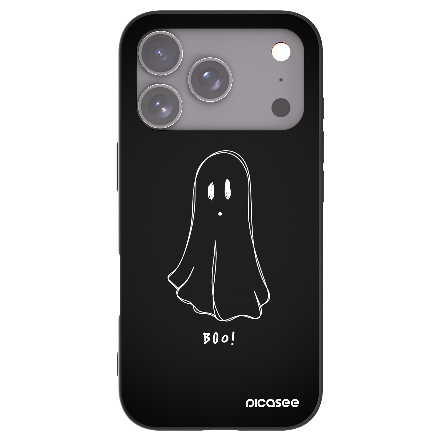 Picasee silikónový čierny obal pre Apple iPhone 17 Pro - Ghost 2