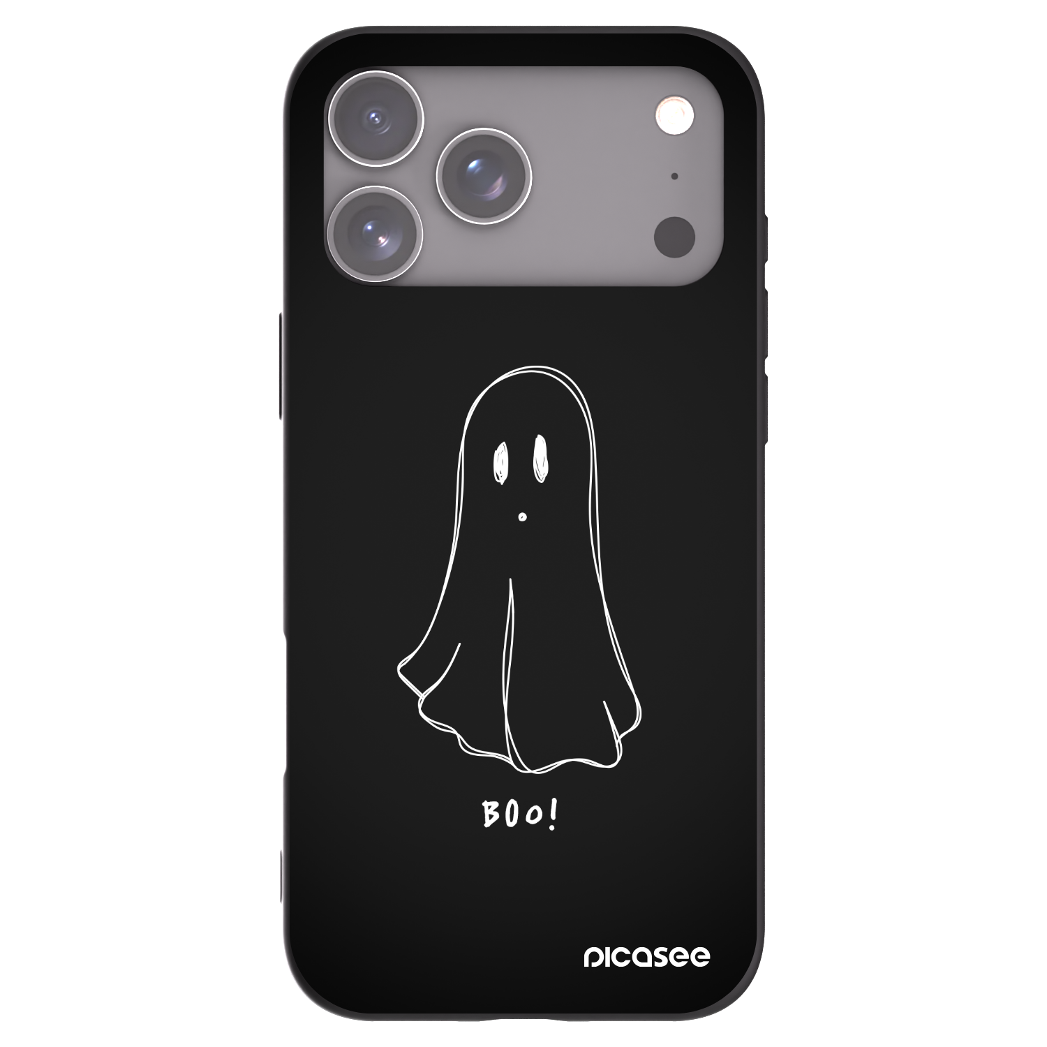 Picasee silikónový čierny obal pre Apple iPhone 17 Pro Max - Ghost 2
