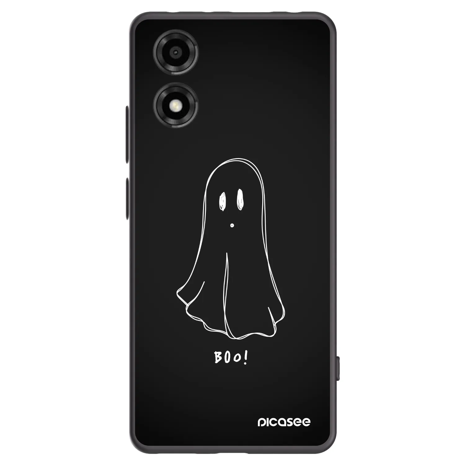Picasee silikónový čierny obal pre Motorola Moto E14 - Ghost 2